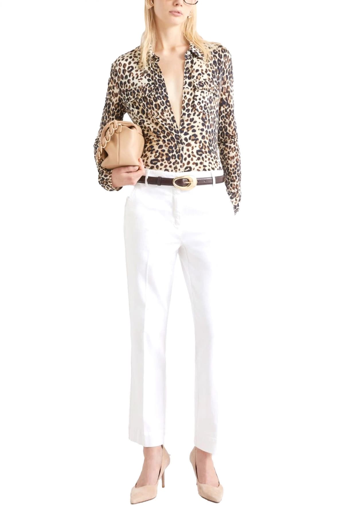 MARELLA SPORT ΠΟΥΚΑΜΙΣΟ MLSVINCI LEOPARD PRINT ΜΠΕΖ-ΚΑΦΕ