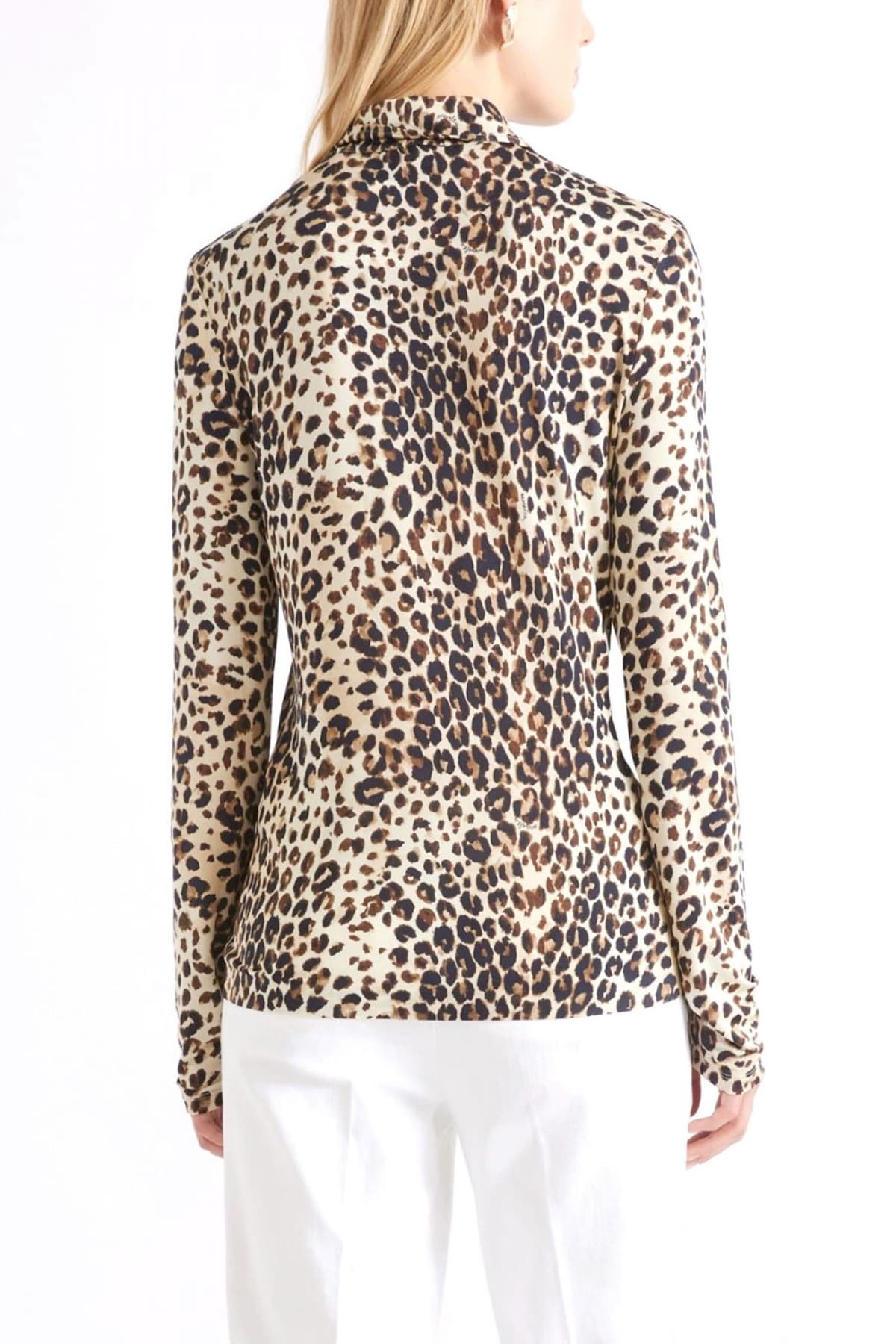 MARELLA SPORT ΠΟΥΚΑΜΙΣΟ MLSVINCI LEOPARD PRINT ΜΠΕΖ-ΚΑΦΕ