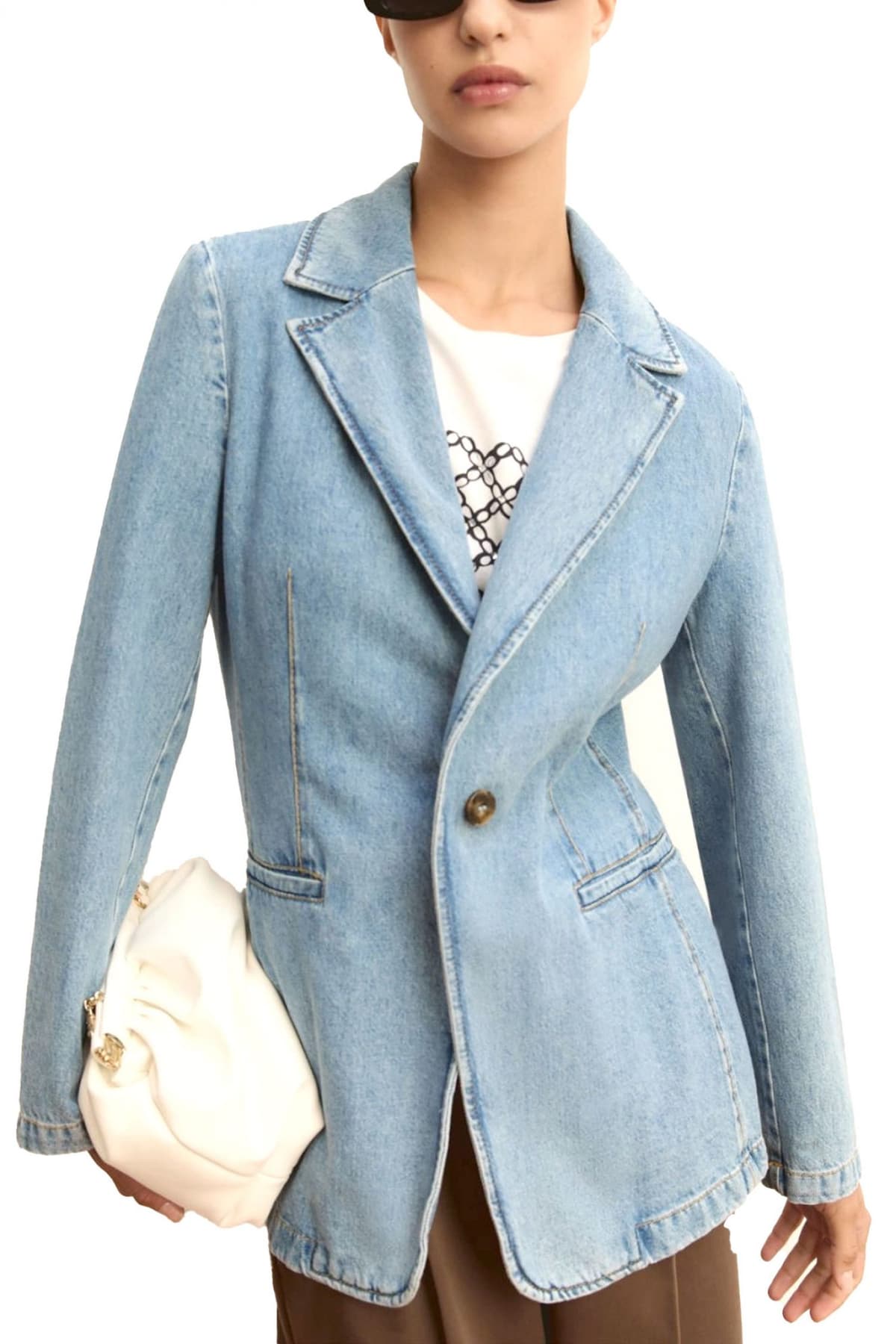 MARELLA EMME ΣΑΚΑΚΙ DENIM EMMTECA ΜΠΛΕ