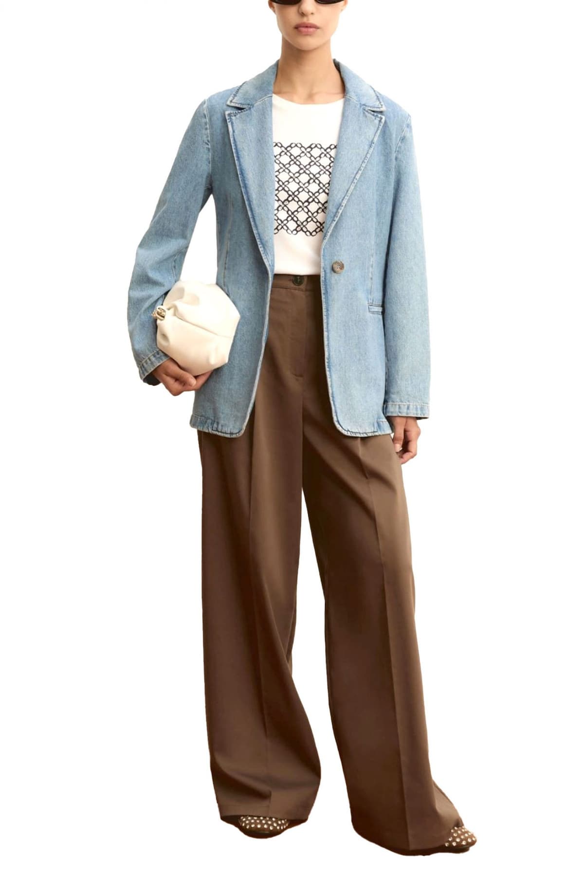 MARELLA EMME ΣΑΚΑΚΙ DENIM EMMTECA ΜΠΛΕ