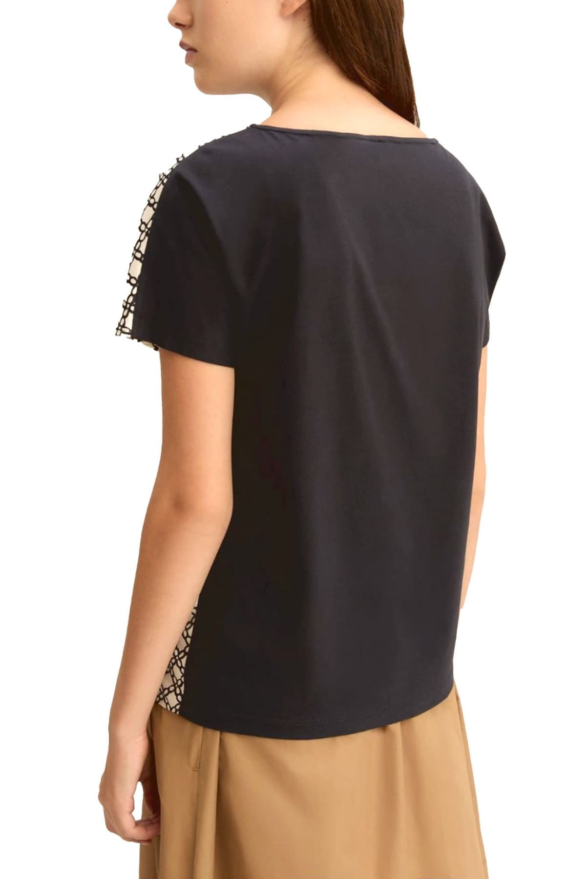 MARELLA EMME T-SHIRT EMMSANSA FLORAL ΕΚΡΟΥ-ΜΠΛΕ