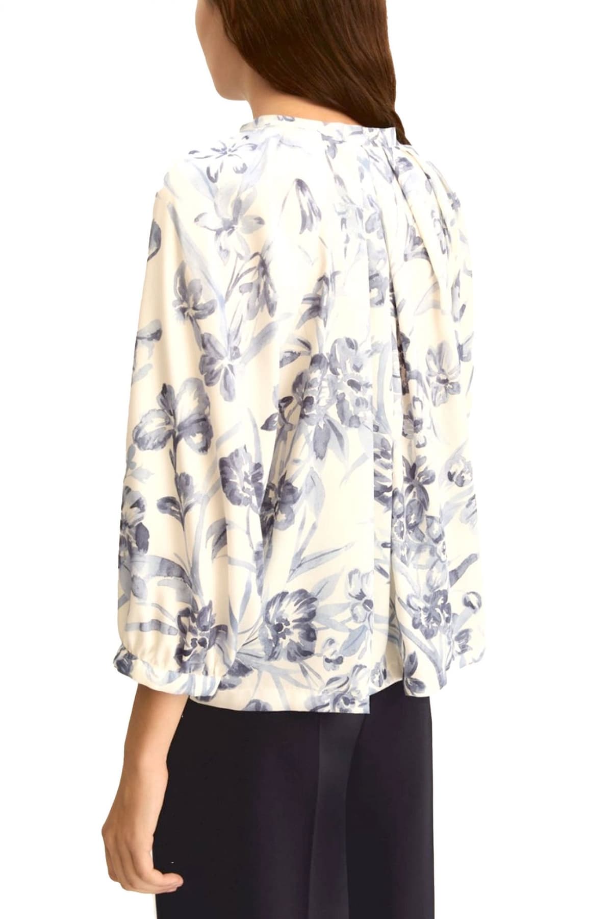 MARELLA EMME ΜΠΛΟΥΖΑ EMMEDEN FLORAL ΕΚΡΟΥ-ΜΠΛΕ