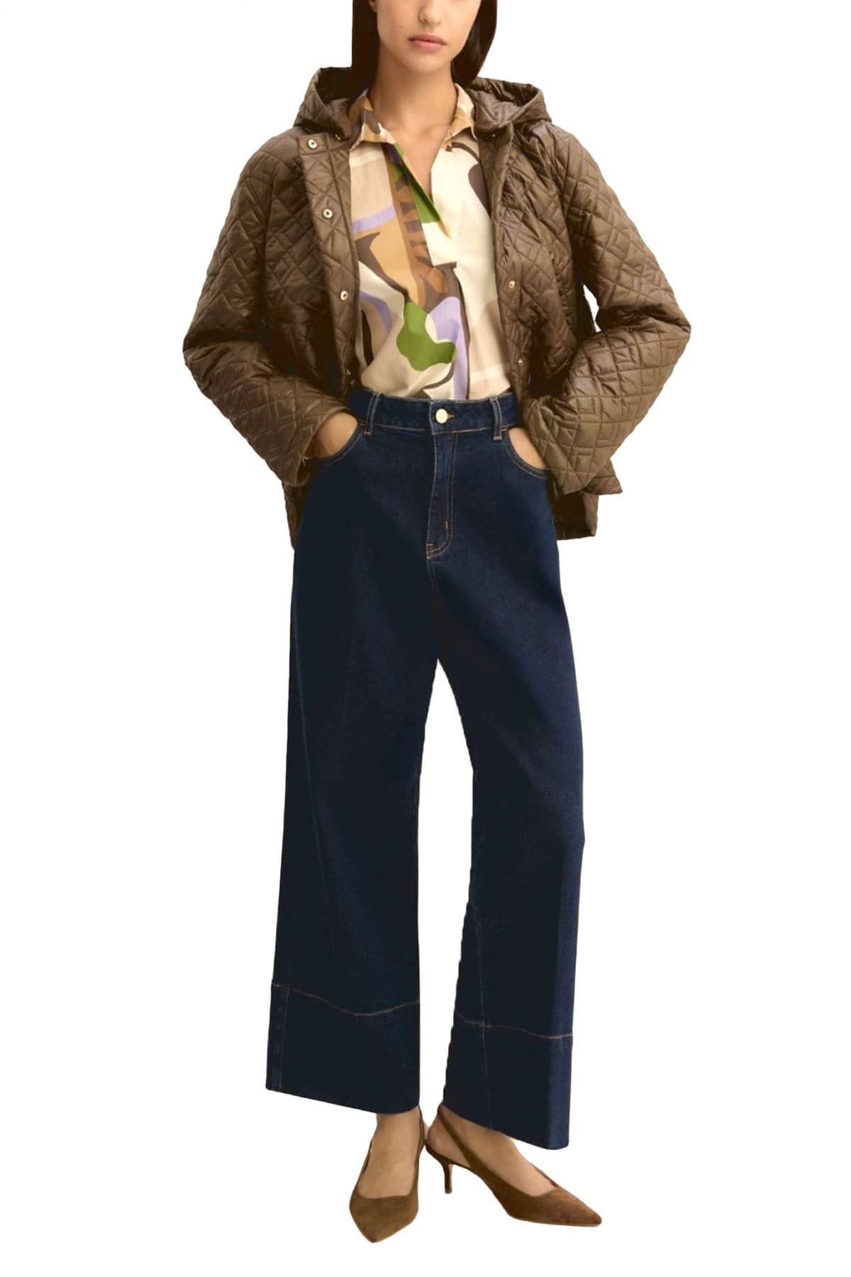 MARELLA EMME ΜΠΛΟΥΖΑ EMMPONTILE ΕΜΠΡΙΜΕ V-NECK ΠΟΛΥΧΡΩΜΟ