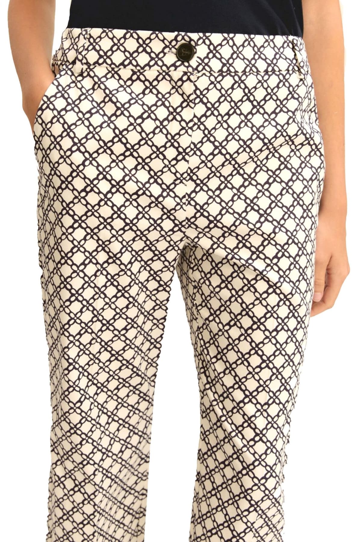 MARELLA EMME ΠΑΝΤΕΛΟΝΙ CHINO EMMCLASSI ΕΜΠΡΙΜΕ ΤΣΕΠΕΣ ΛΕΥΚΟ-ΜΠΛΕ