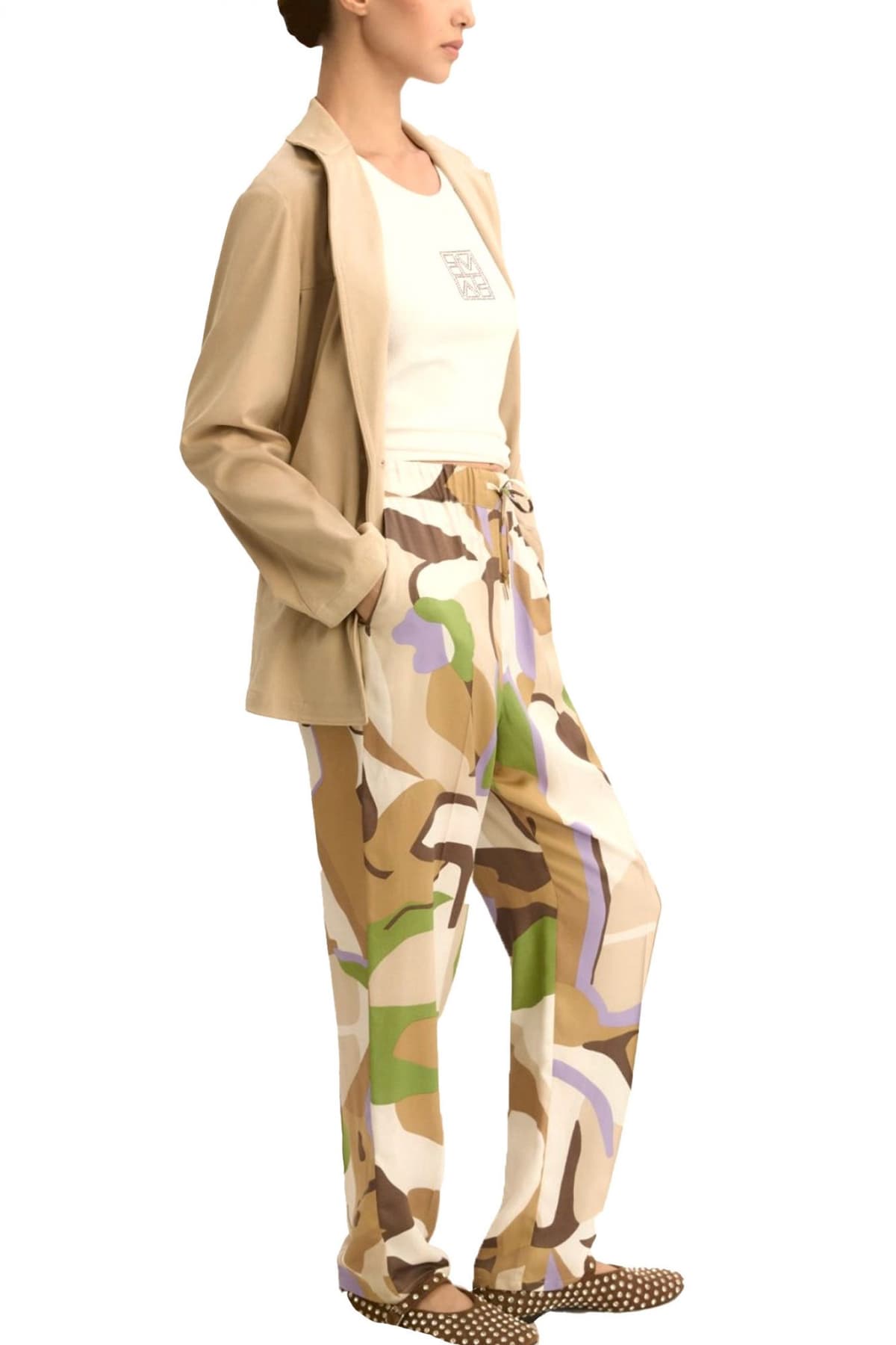 MARELLA EMME ΠΑΝΤΕΛΟΝΙ ΕΜΠΡΙΜΕ EMMOSSO ΛΑΣΤΙΧΟ ΜΕΣΗ ΠΟΛΥΧΡΩΜΟ