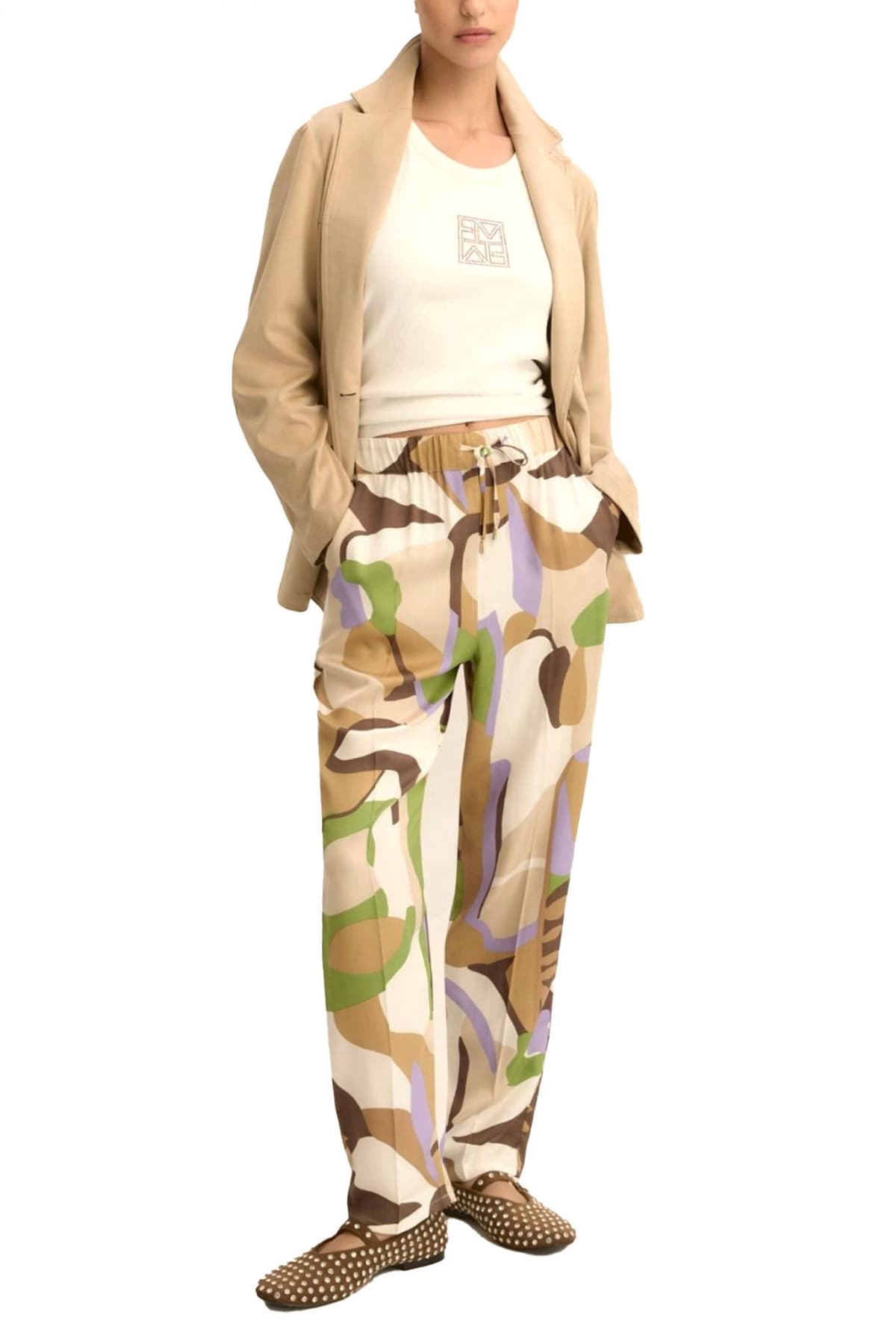 MARELLA EMME ΠΑΝΤΕΛΟΝΙ ΕΜΠΡΙΜΕ EMMOSSO ΛΑΣΤΙΧΟ ΜΕΣΗ ΠΟΛΥΧΡΩΜΟ