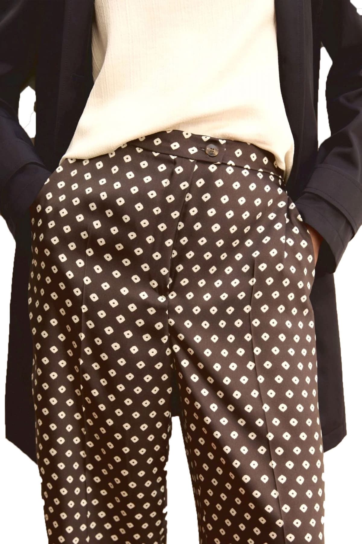 MARELLA EMME ΠΑΝΤΕΛΟΝΑ EMMBAOBAB ΕΜΠΡΙΜΕ ΤΣΕΠΕΣ ΚΑΦΕ-ΕΚΡΟΥ