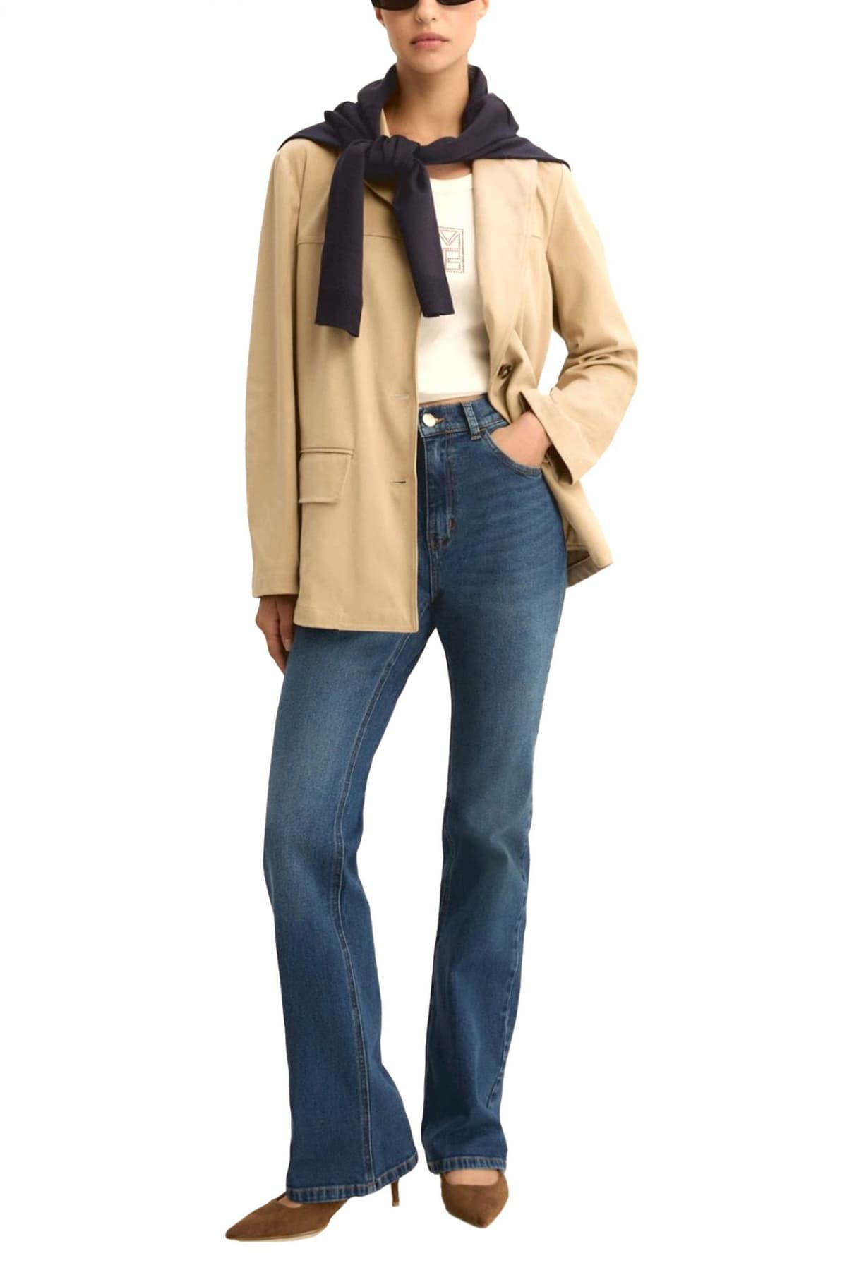 MARELLA EMME ΠΑΝΤΕΛΟΝΙ JEANS EMMBOOTCUT ΣΚΟΥΡΟ ΜΠΛΕ