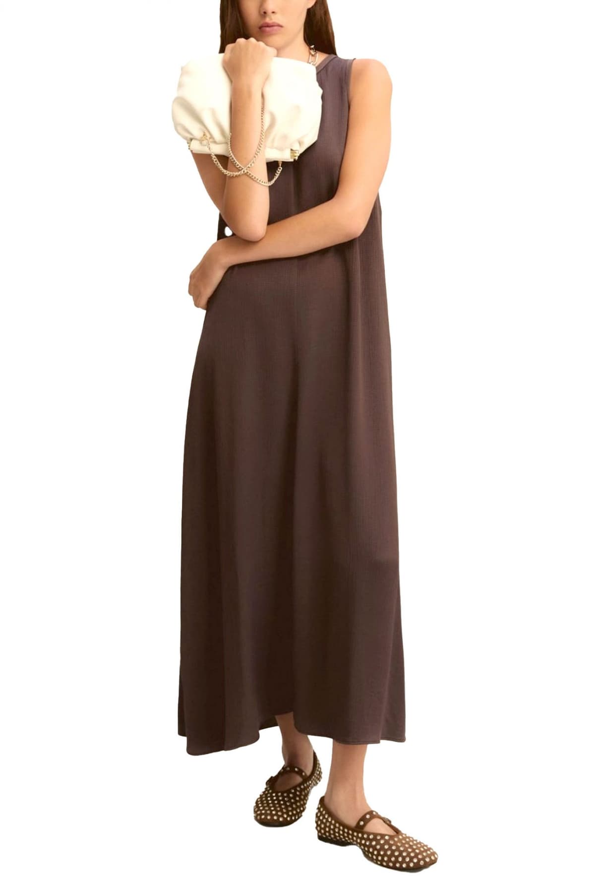 MARELLA EMME ΦΟΡΕΜΑ MIDI EMMUGUALE ΚΑΦΕ