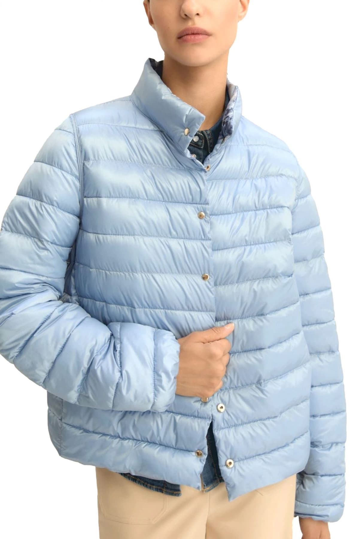 MARELLA EMME ΜΠΟΥΦΑΝ ΚΑΠΙΤΟΝΕ REVERSIBLE EMMPATIO FLORAL ΣΙΕΛ-ΜΠΛΕ