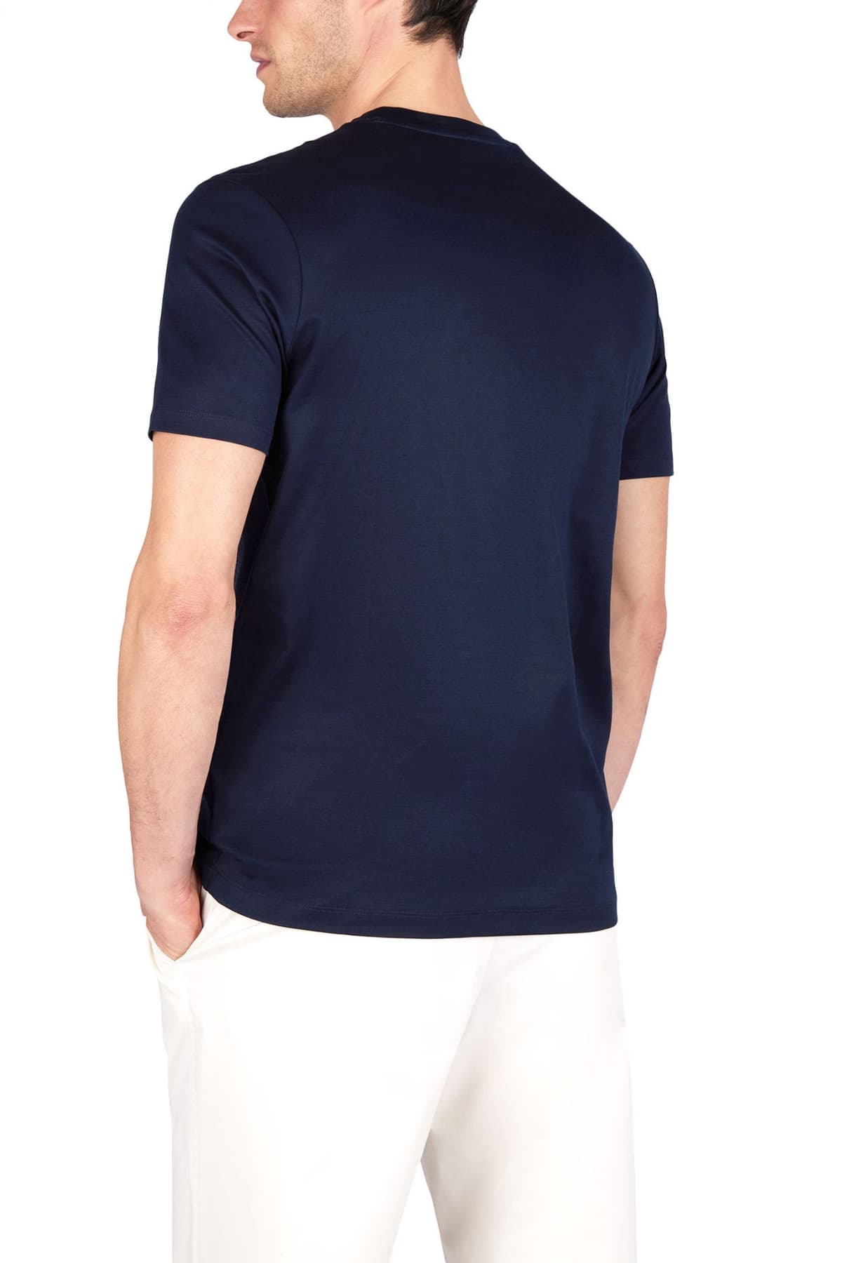 PAUL&SHARK T-SHIRT CREW NECK AQUA TOUCH LOGO ΜΠΛΕ