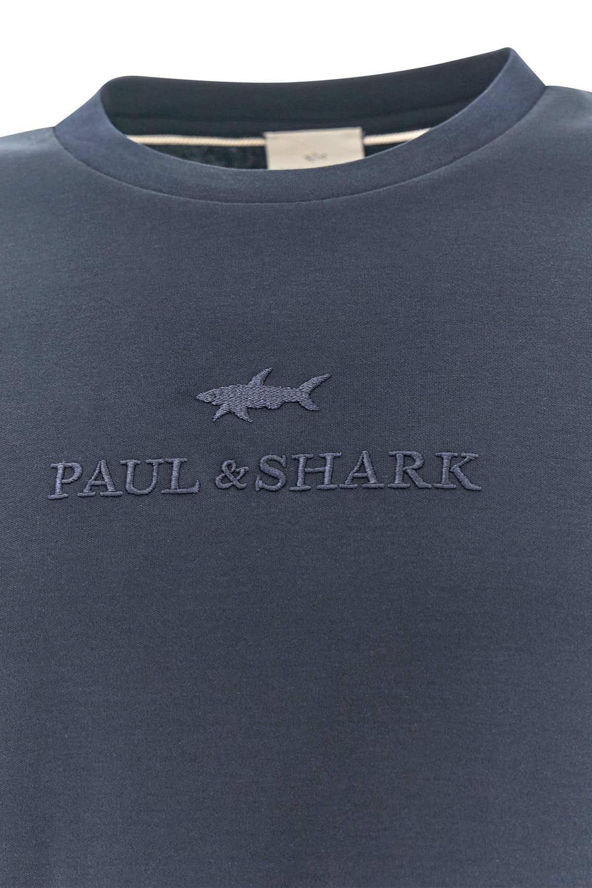 PAUL&SHARK T-SHIRT CREW NECK AQUA TOUCH LOGO ΜΠΛΕ