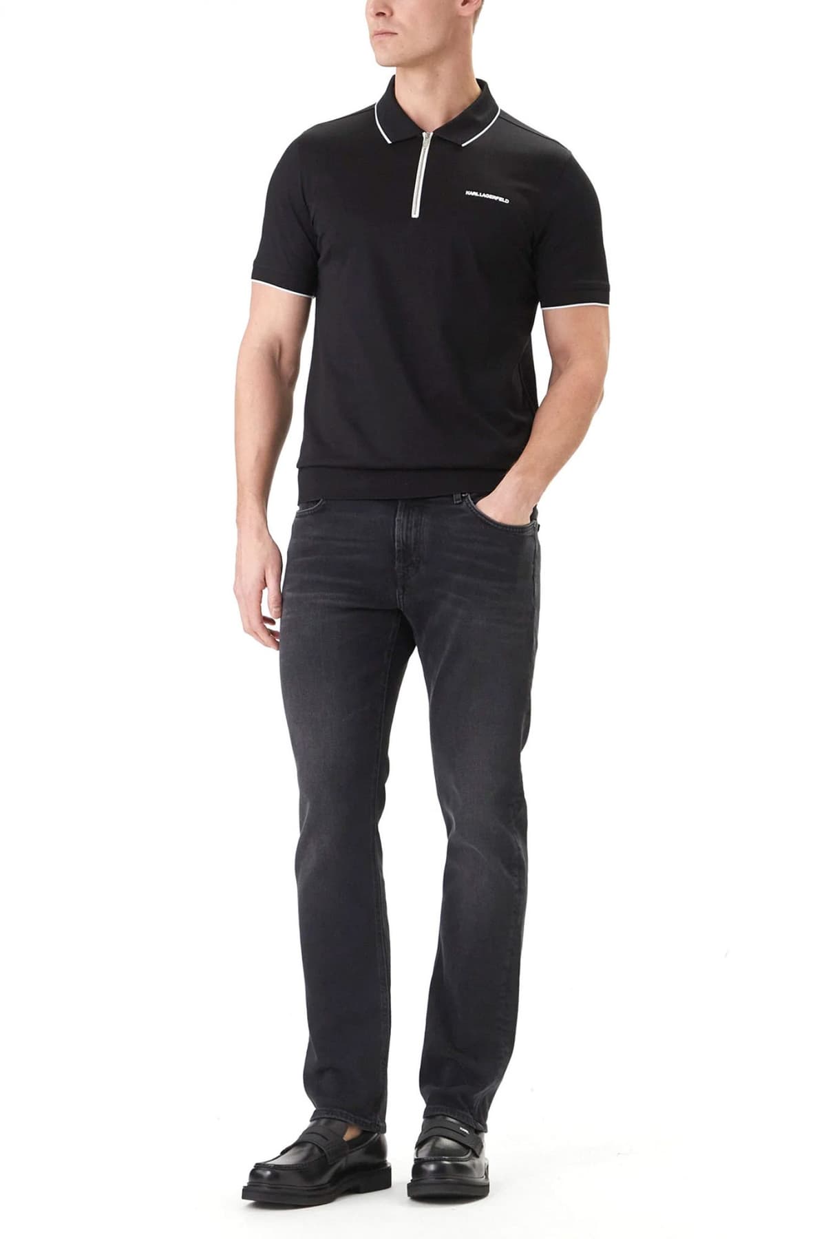 KARL LAGERFELD ΠΑΝΤΕΛΟΝΙ JEANS REGULAR FIT LUXE AUTHENTIC DENIM ΜΑΥΡΟ