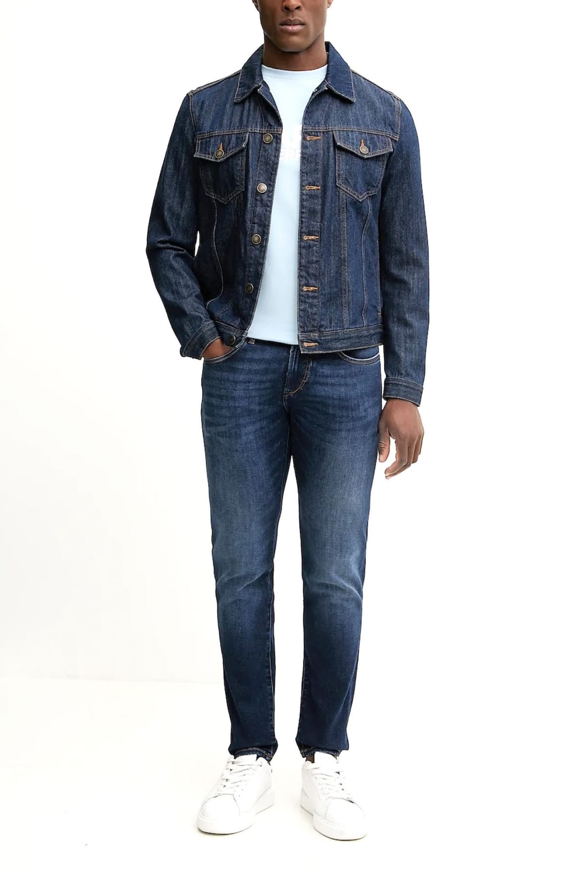 KARL LAGERFELD ΠΑΝΤΕΛΟΝΙ JEANS TAPERED FIT LUXE SOFT TOUCH ΜΠΛΕ