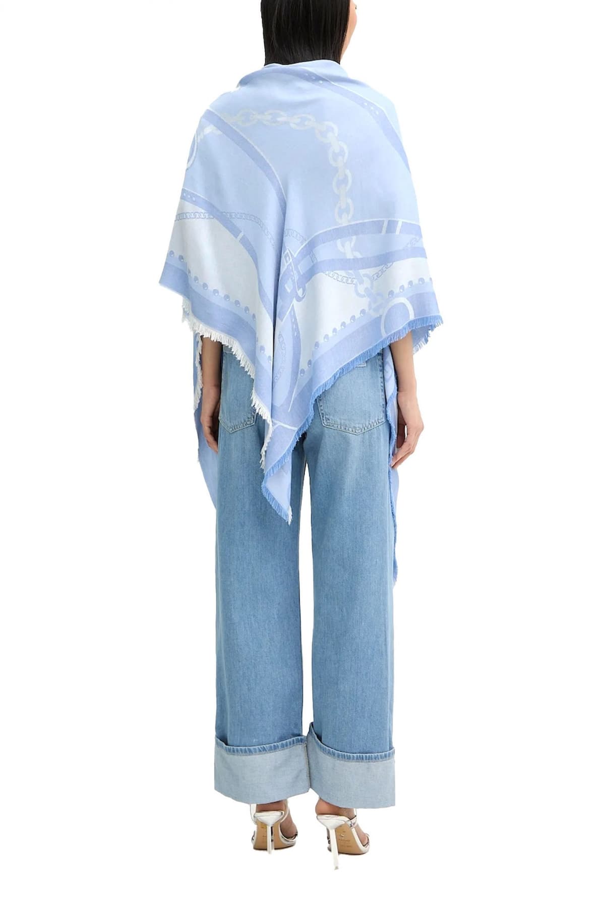 LIU-JO ΦΟΥΛΑΡΙ TRIANGOLO JACQUAR 2.15 x 1.35 LOGO ΣΙΕΛ