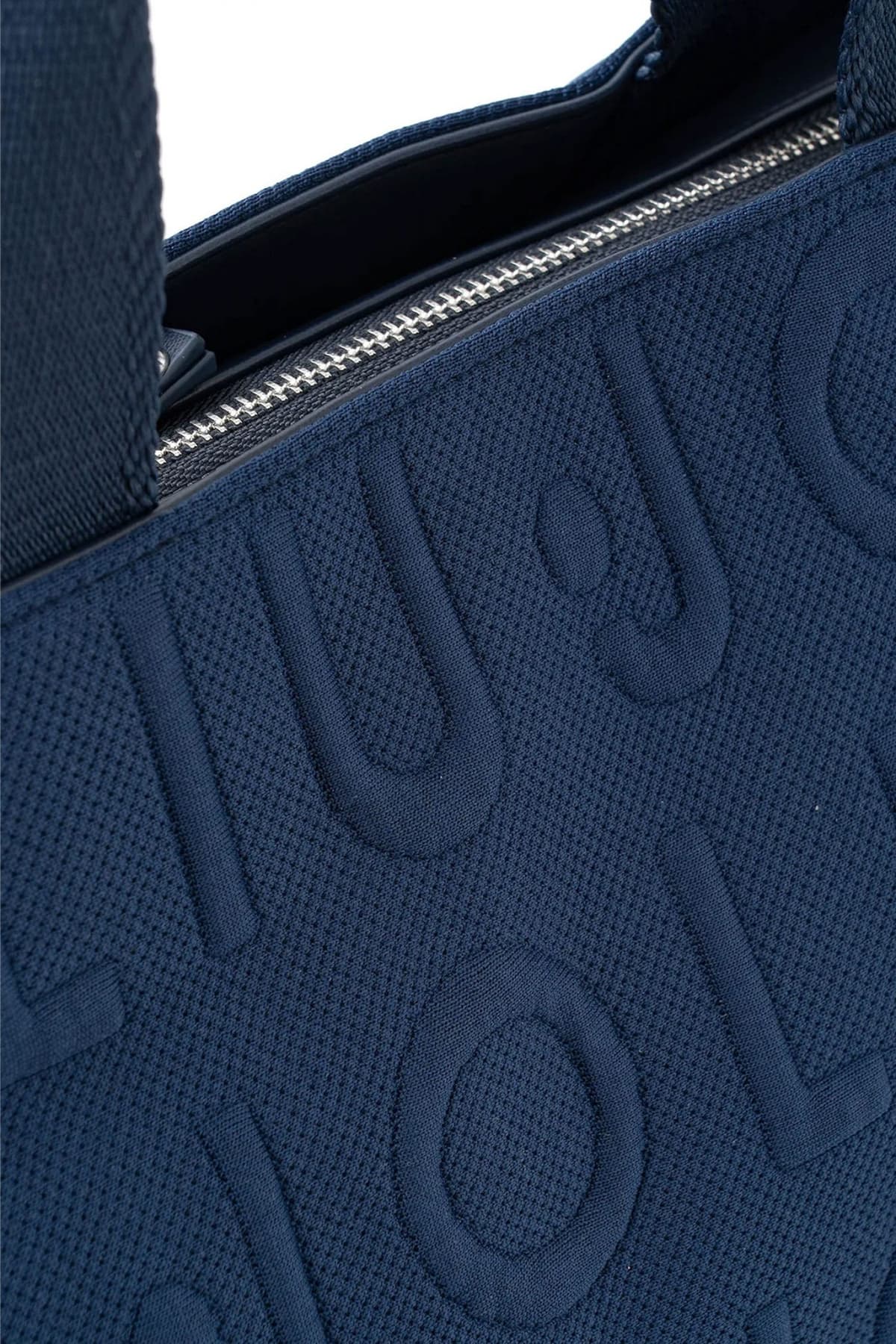 LIU-JO ΤΣΑΝΤΑ ΧΕΙΡΟΣ/CROSSBODY BUBBLE TOTE ALL OVER LOGO ΜΠΛΕ