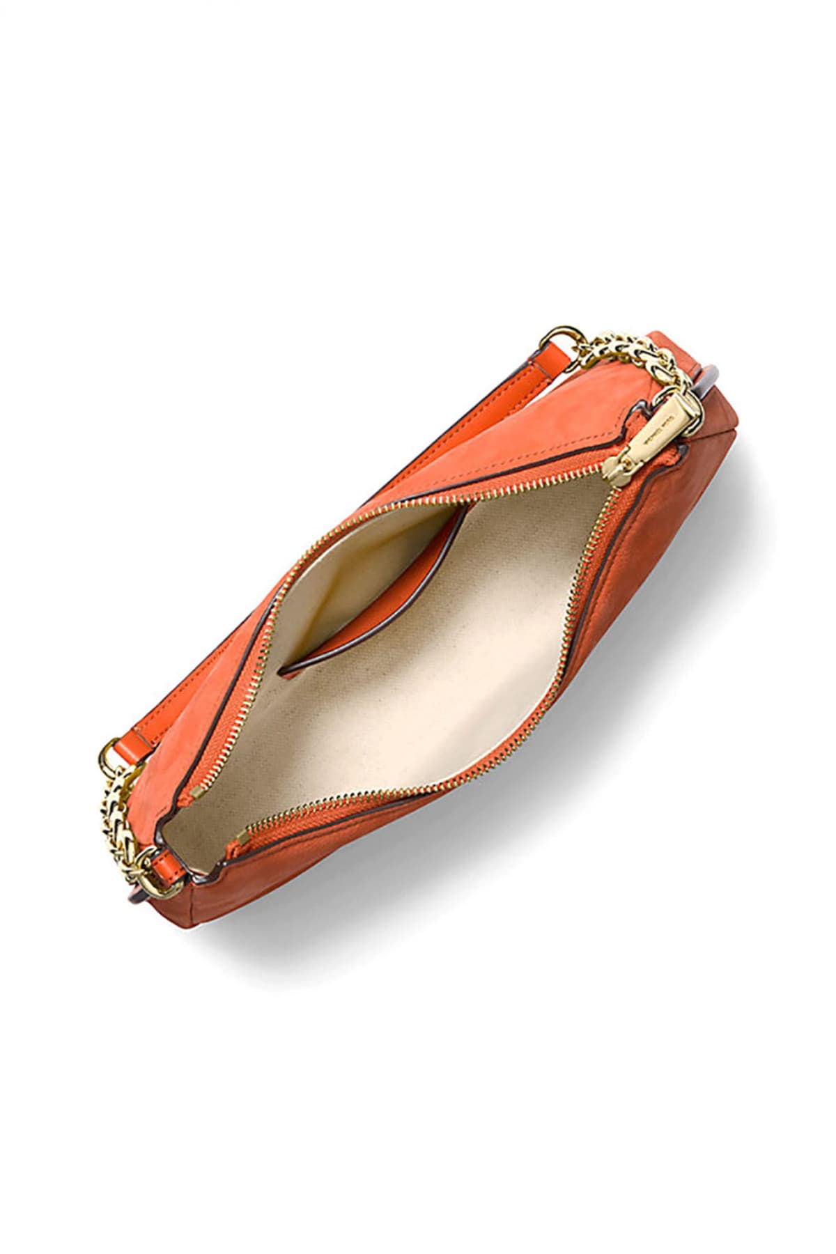 MICHAEL KORS ΤΣΑΝΤΑΚΙ ΩΜΟΥ NOLITA METAΛΛΙΚΟ LOGO ΠΟΡΤΟΚΑΛΙ