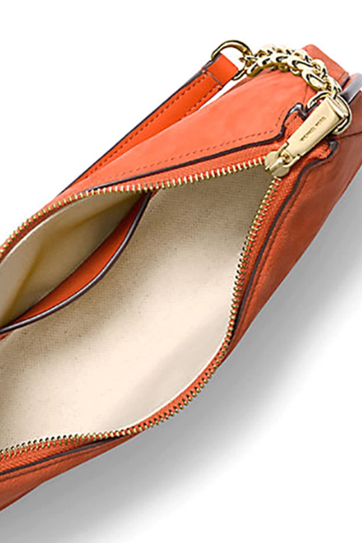 MICHAEL KORS ΤΣΑΝΤΑΚΙ ΩΜΟΥ NOLITA METAΛΛΙΚΟ LOGO ΠΟΡΤΟΚΑΛΙ