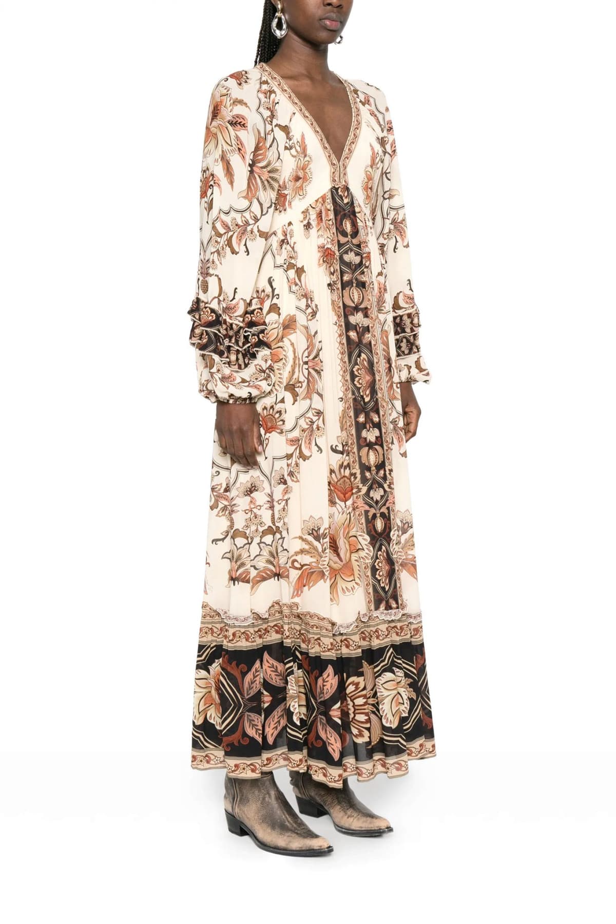 FARM RIO ΦΟΡΕΜΑ MAXI MAJESTIC GARDEN SAND ΒΟΛΑΝ ΜΠΕΖ-ΚΑΦΕ