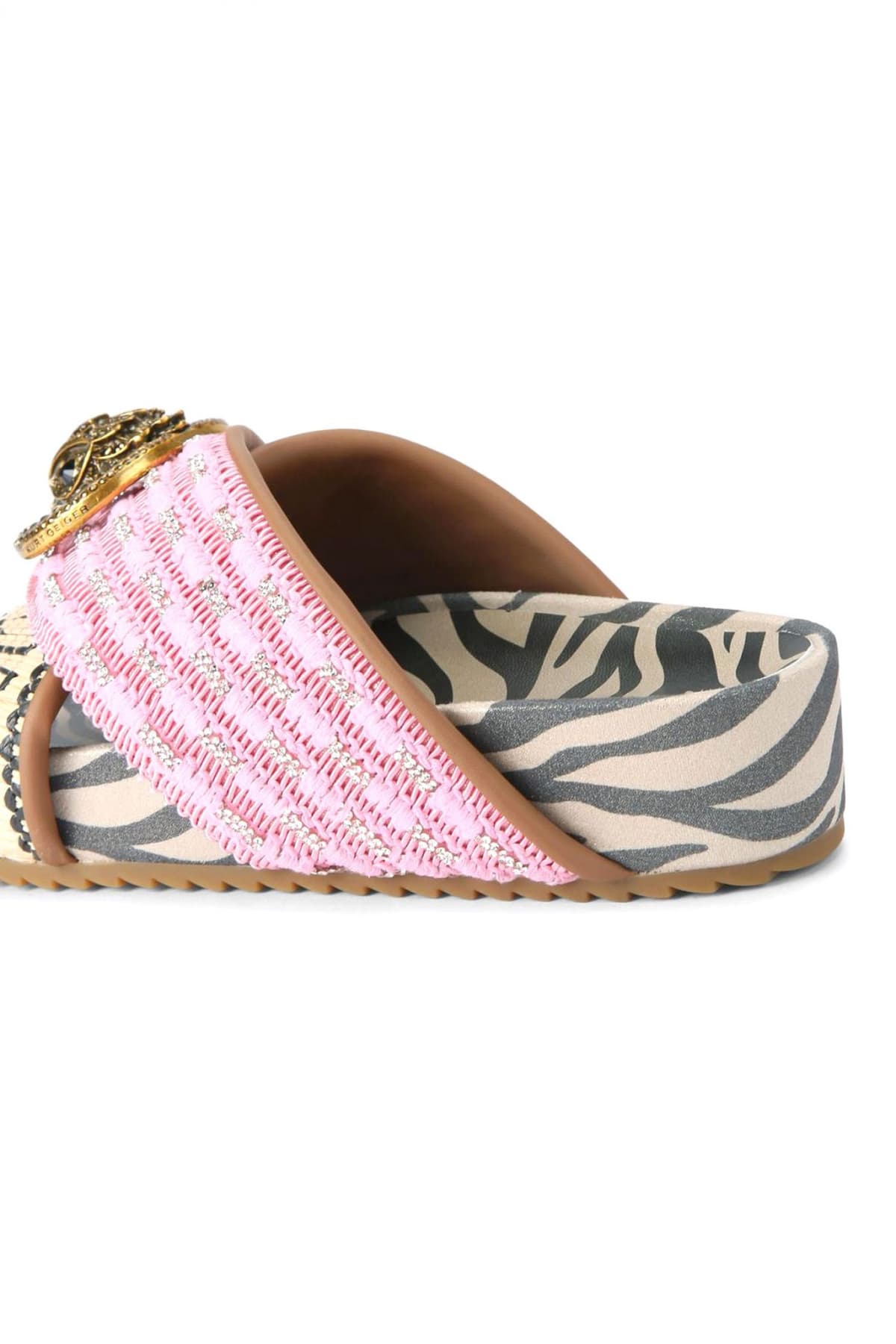 KURT GEIGER ΠΑΠΟΥΤΣΙΑ ΠΑΝΤΟΦΛΕΣ CHELSEΑ CROSS STRAP ΣΧΕΔΙΑ LOGO POZ/ΠΟΛΥΧΡΩΜΟ