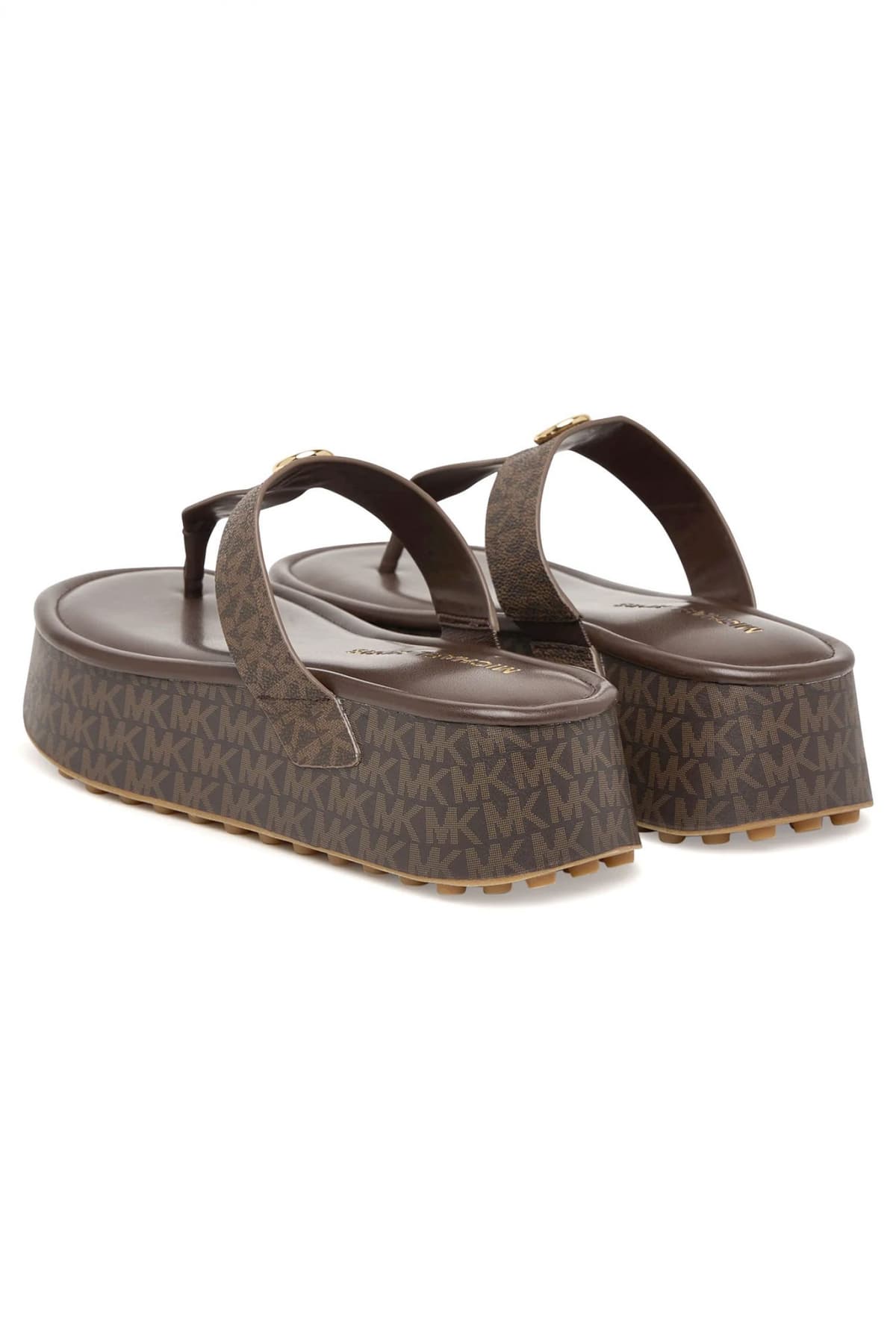 MICHAEL KORS ΠΑΠΟΥΤΣΙΑ ΠΑΝΤΟΦΛΕΣ ΜΚ SIG SEMI LUX SM ALL OVER LOGO ΚΑΦΕ