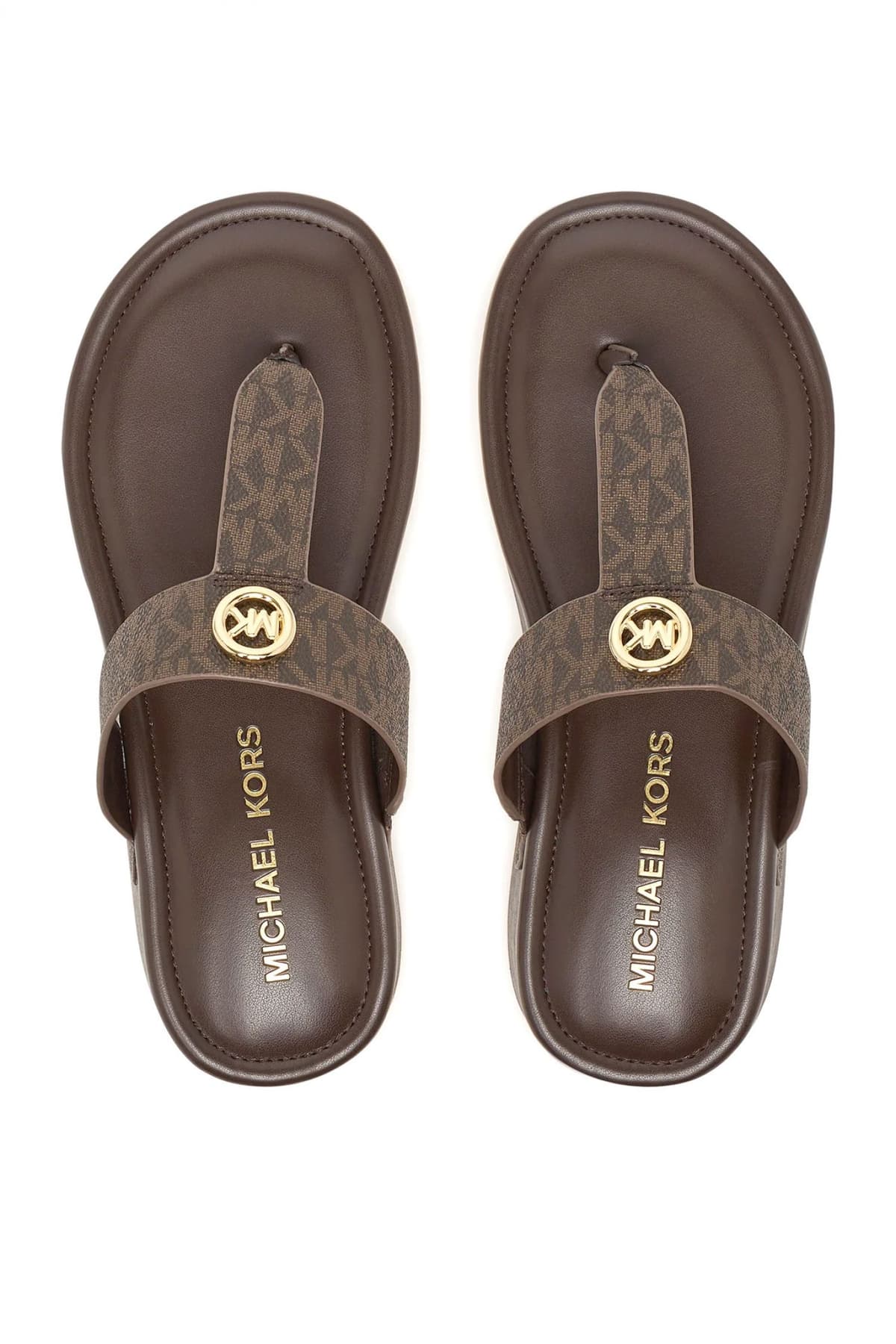 MICHAEL KORS ΠΑΠΟΥΤΣΙΑ ΠΑΝΤΟΦΛΕΣ ΜΚ SIG SEMI LUX SM ALL OVER LOGO ΚΑΦΕ