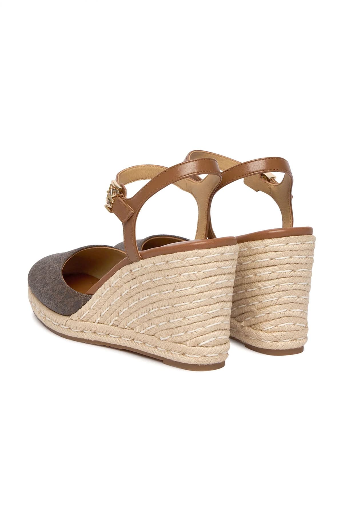 MICHAEL KORS ΠΑΠΟΥΤΣΙΑ ΠΛΑΤΦΟΡΜEΣ KENZIE WEDGE ALL OVER LOGO ΚΑΦΕ/ΤΑΜΠΑ