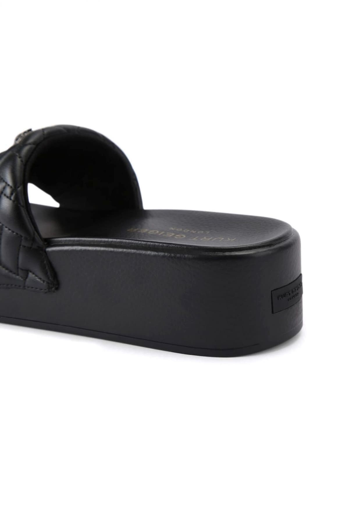 KURT GEIGER ΠΑΠΟΥΤΣΙΑ ΠΑΝΤΟΦΛΕΣ MEENA EAGLE PLATFORM ΚΑΠΙΤΟΝΕ LOGO ΜΑΥΡΟ