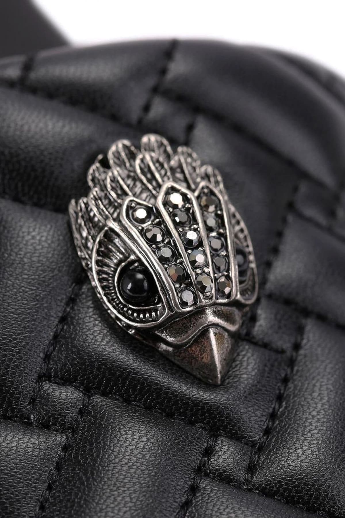 KURT GEIGER ΠΑΠΟΥΤΣΙΑ ΠΑΝΤΟΦΛΕΣ MEENA EAGLE PLATFORM ΚΑΠΙΤΟΝΕ LOGO ΜΑΥΡΟ