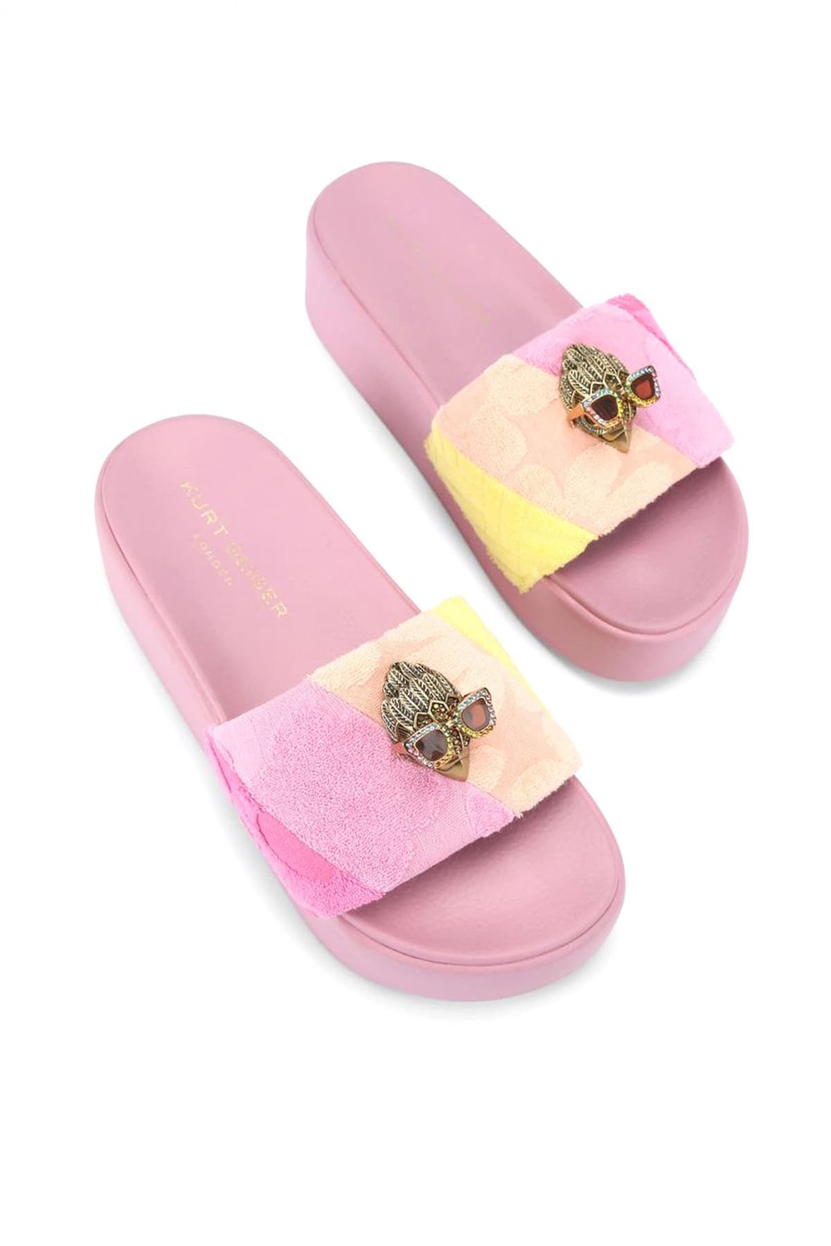 KURT GEIGER ΠΑΠΟΥΤΣΙΑ ΠΑΝΤΟΦΛΕΣ ΜΕΕΝΑ ΕAGLE PLATFORM LOGO ΠΟΛΥΧΡΩΜΟ/ΡΟΖ