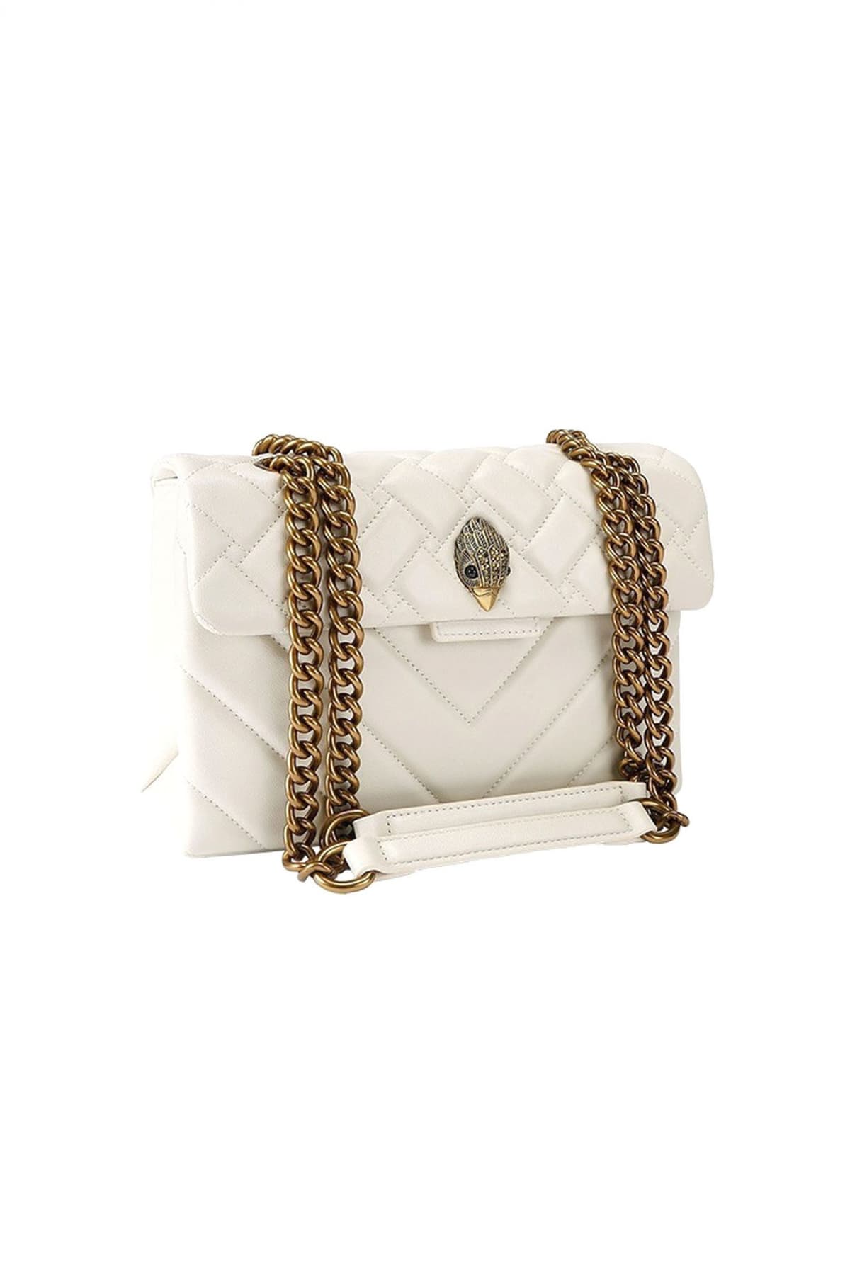 KURT GEIGER ΤΣΑΝΤΑ CROSSBODY/ΩΜΟΥ LEATHER KENSINGTON ΒΑG KAΠΙΤΟΝΕ AΛΥΣΙΔΑ LOGO ΜΠΕΖ