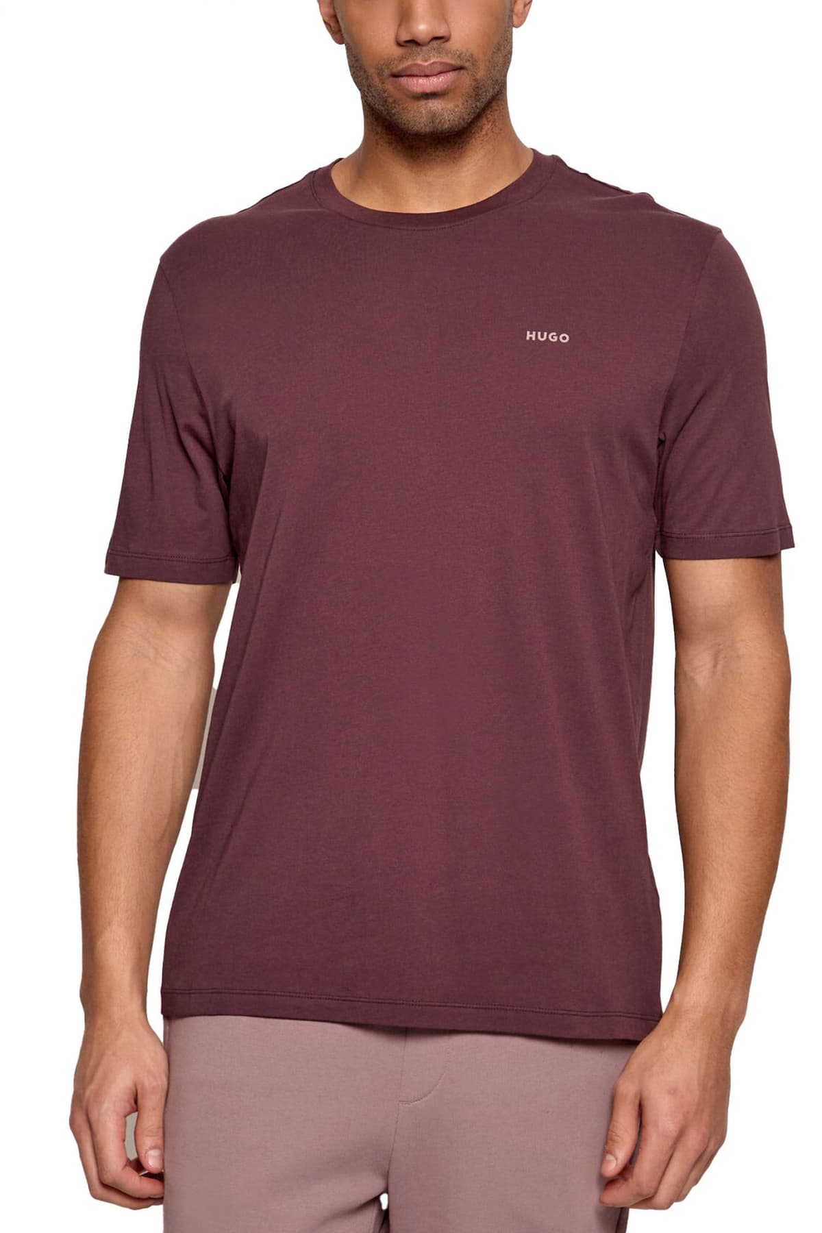 HUGO T-SHIRT DERO222 LOGO ΜΩΒ