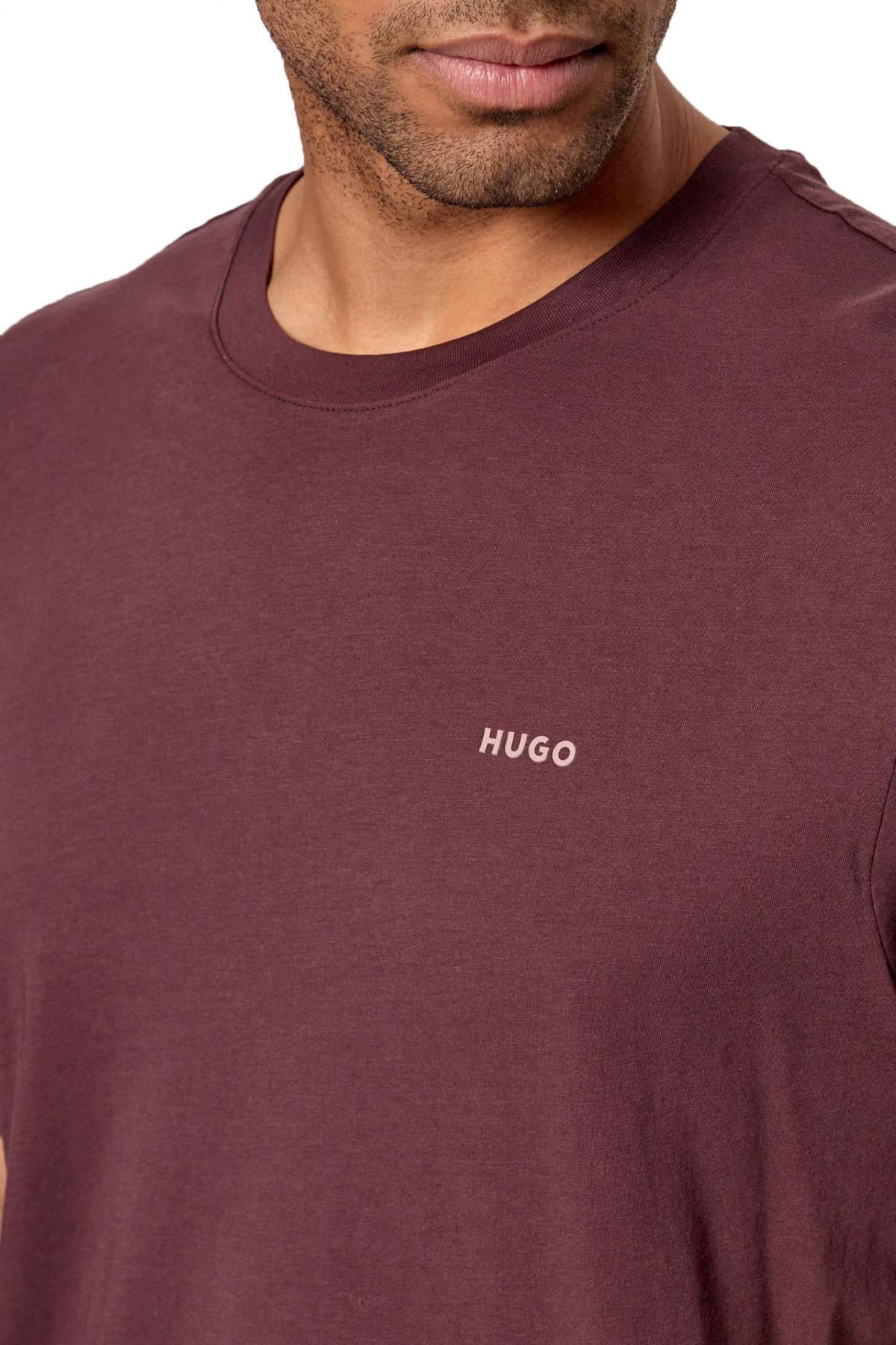 HUGO T-SHIRT DERO222 LOGO ΜΩΒ