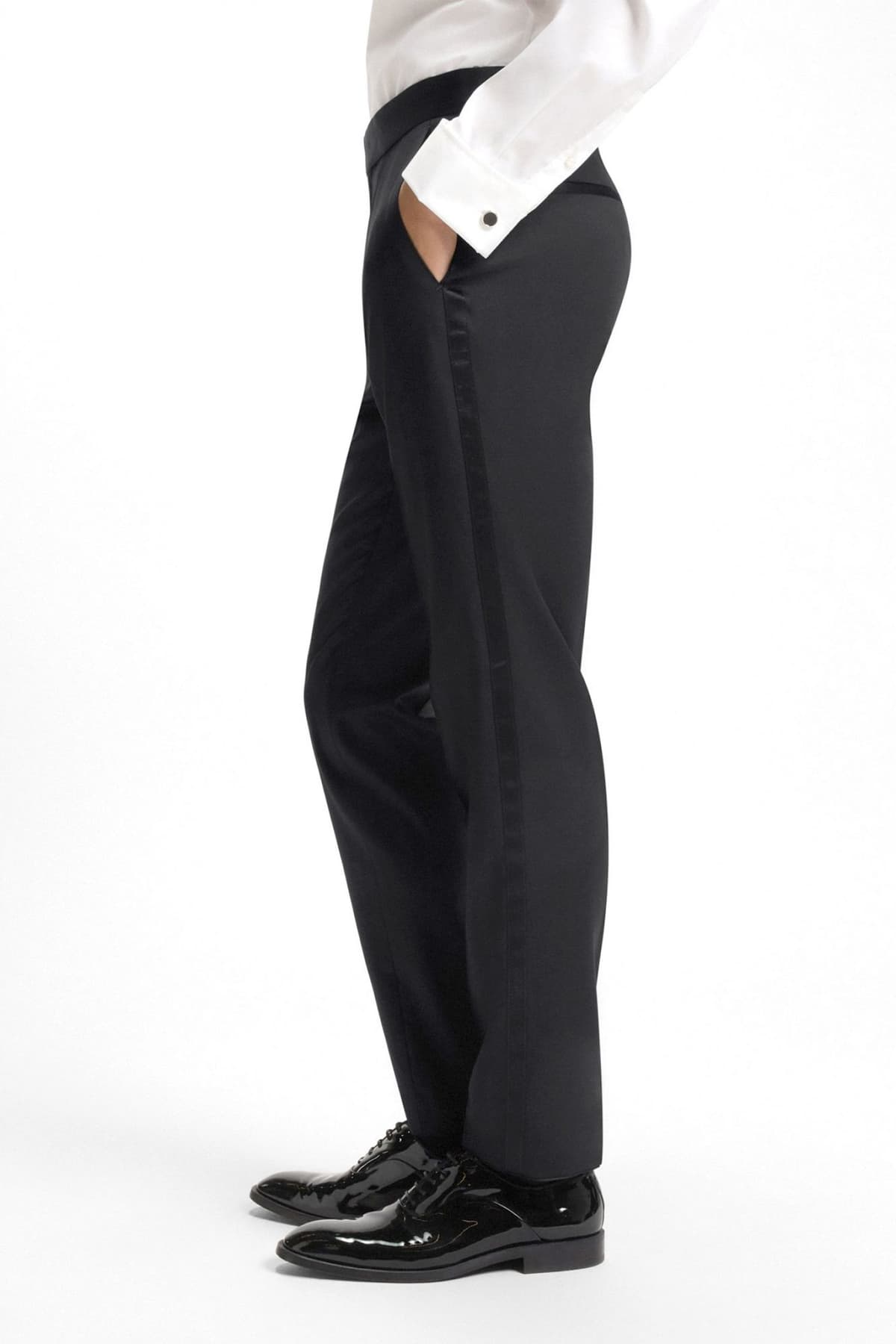 BOSS ΠΑΝΤΕΛΟΝΙ ΚΟΥΣΤΟΥΜΙΟΥ SLIM FIT H-GENIUS-TUX-B1 ΜΑΥΡΟ