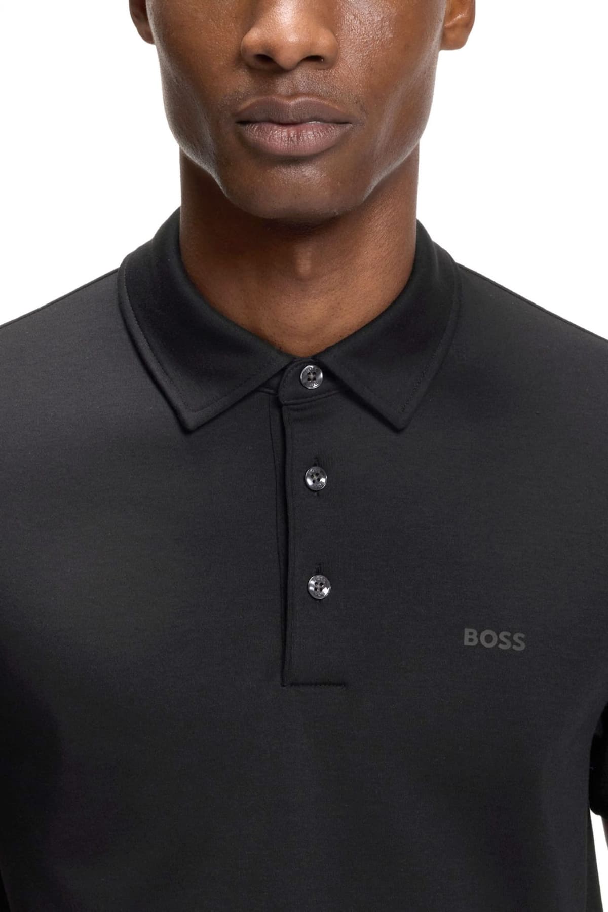 BOSS POLO SLIM FIT PALOSH 30 ΜΑΥΡΟ
