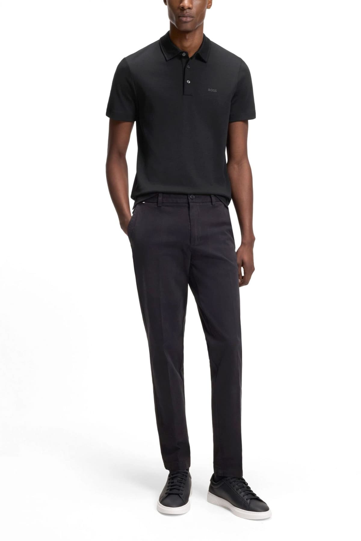 BOSS POLO SLIM FIT PALOSH 30 ΜΑΥΡΟ