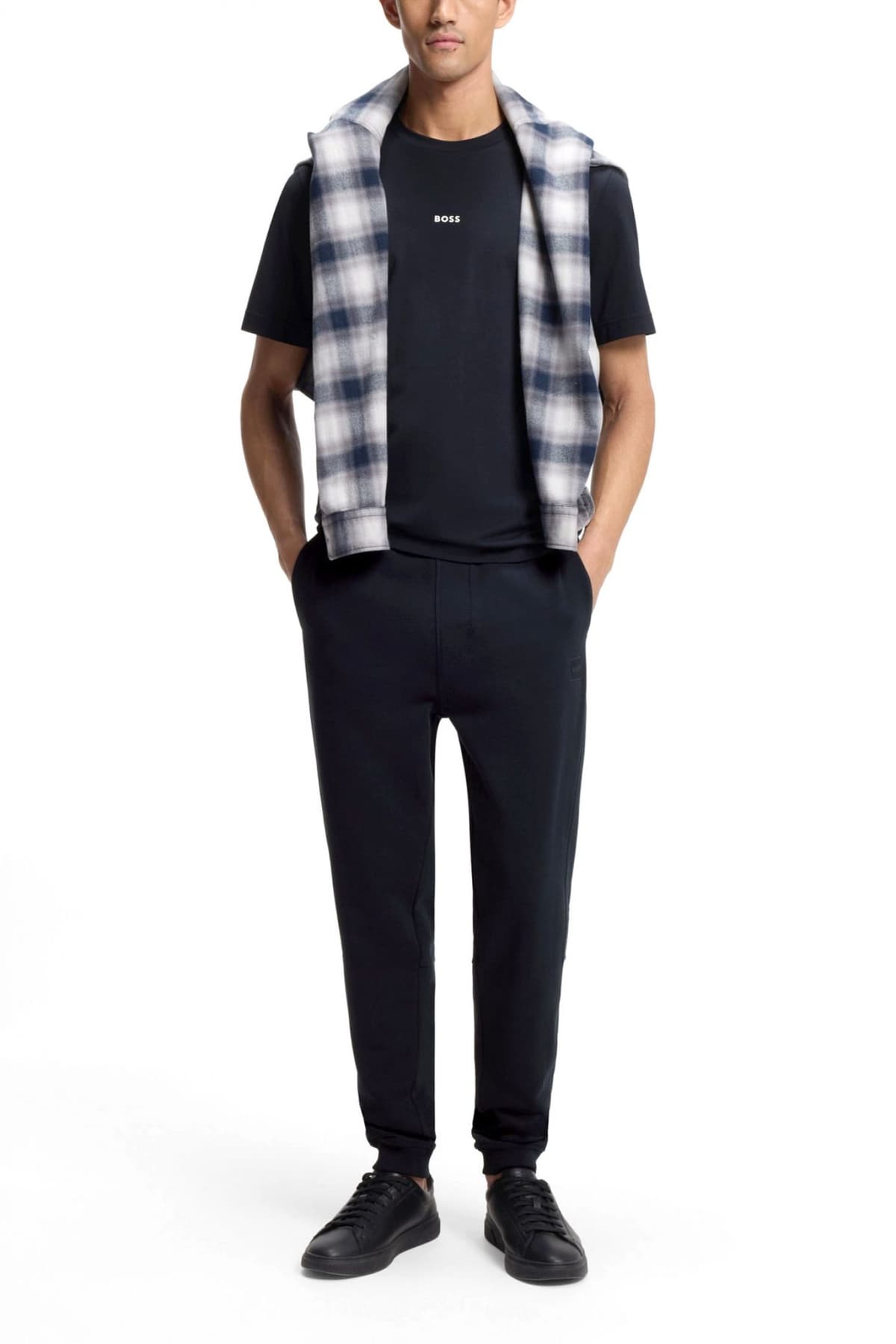 BOSS CASUAL T-SHIRT TCHUP ΜΠΛΕ