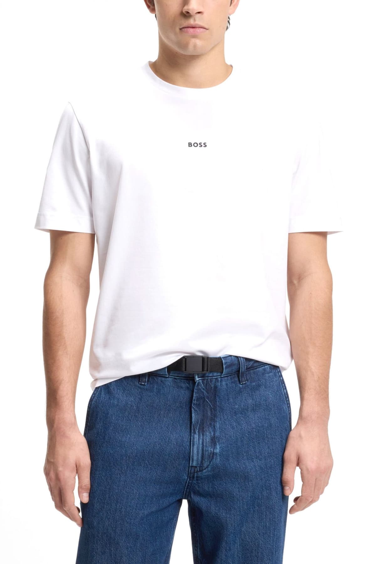 BOSS CASUAL T-SHIRT TCHUP ΛΕΥΚΟ