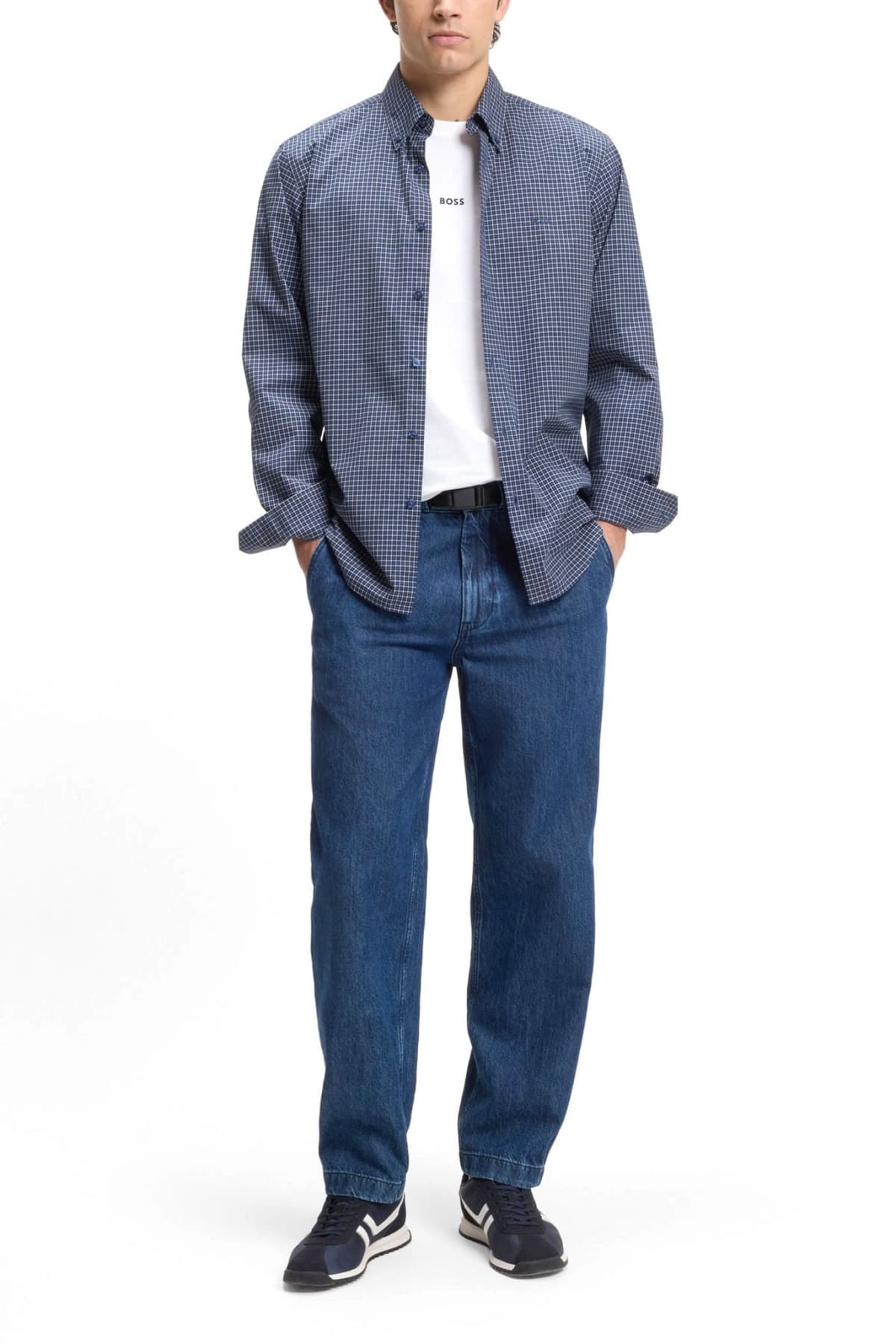 BOSS CASUAL T-SHIRT TCHUP ΛΕΥΚΟ