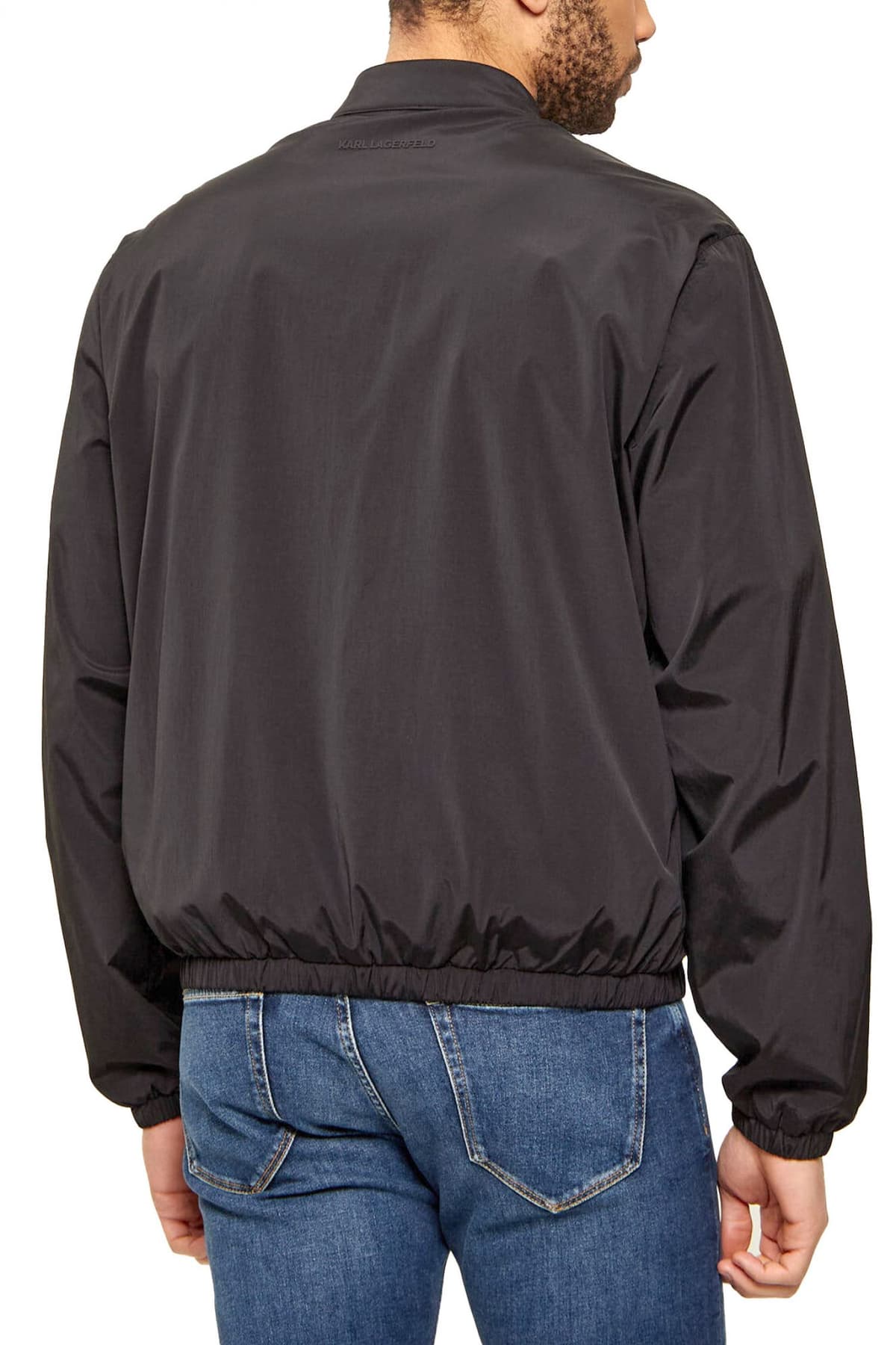 KARL LAGERFELD ΜΠΟΥΦΑΝ JACKET WIND BREAKER MAO ΜΑΥΡΟ