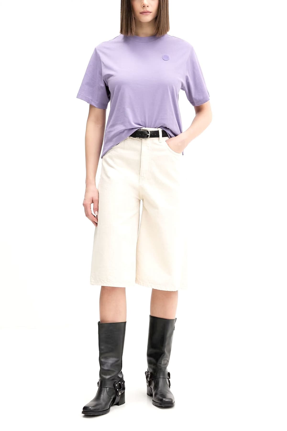 HUGO BLUE T-SHIRT VINTAGE TEE_B_1 JERSEY LOGO ΜΩΒ