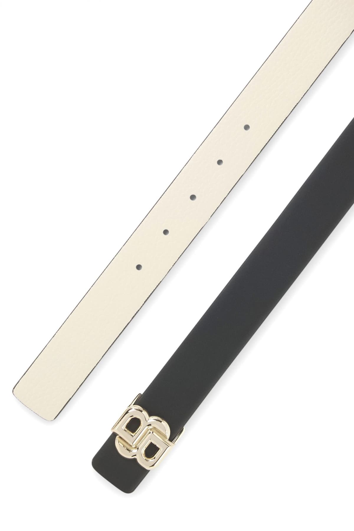 BOSS ΖΩΝΗ ΔΕΡΜΑ B_ICON-G_SR30_PGR LOGO ΜΑΥΡΟ-ΕΚΡΟΥ