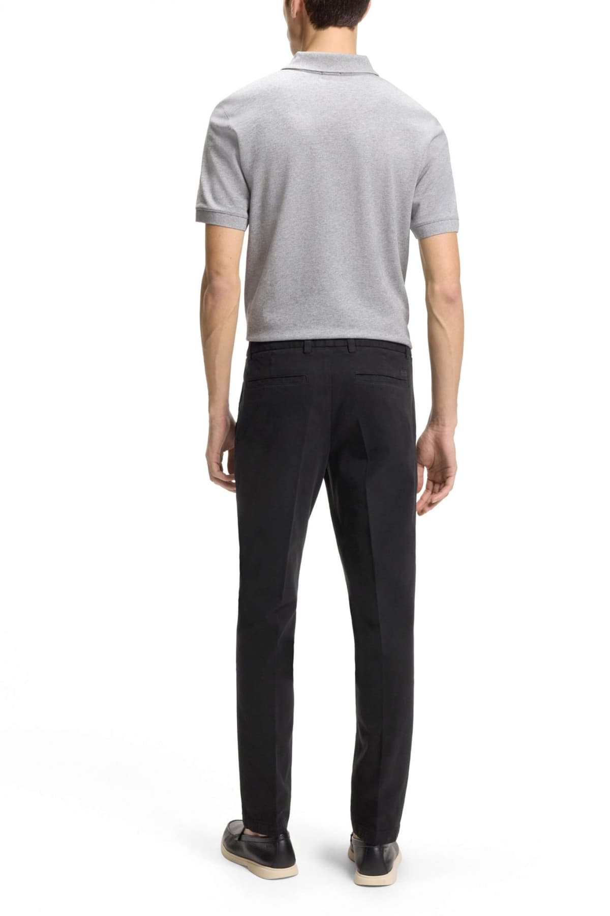 BOSS ΠΑΝΤΕΛΟΝΙ CHINO SLIM FIT HIGH MOTION H-KAITON1 ΜΑΥΡΟ