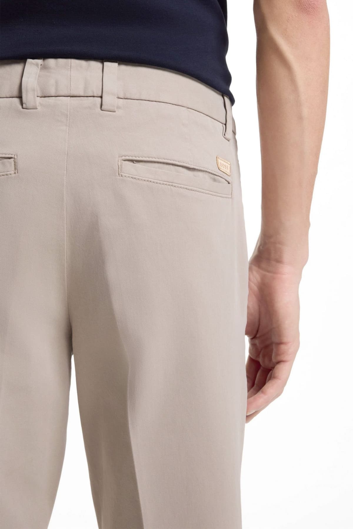 BOSS ΠΑΝΤΕΛΟΝΙ CHINO SLIM FIT HIGH MOTION H-KAITON1 ΜΠΕΖ