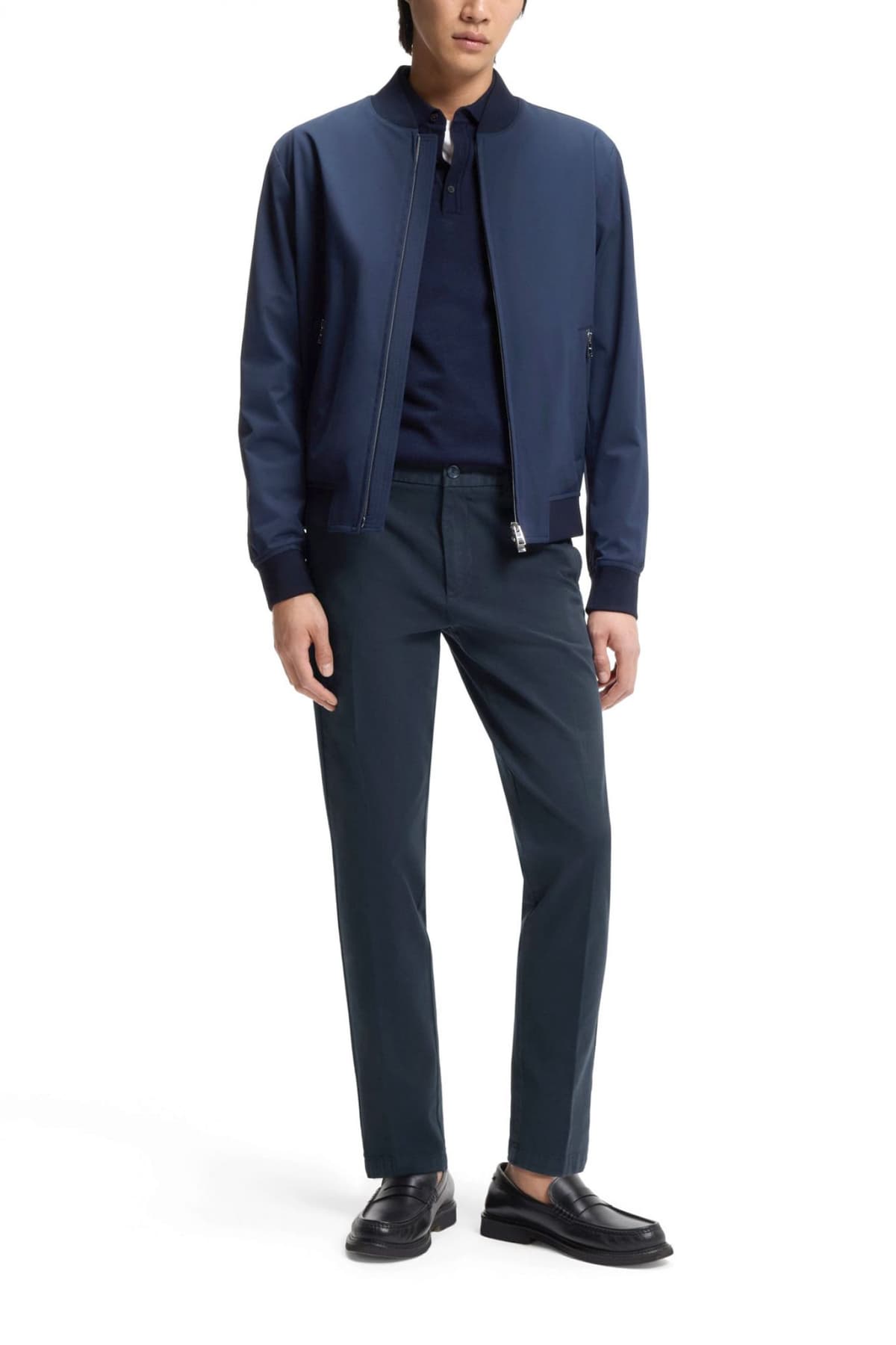 BOSS ΠΑΝΤΕΛΟΝΙ CHINO SLIM FIT HIGH MOTION H-KAITON1 ΜΠΛΕ