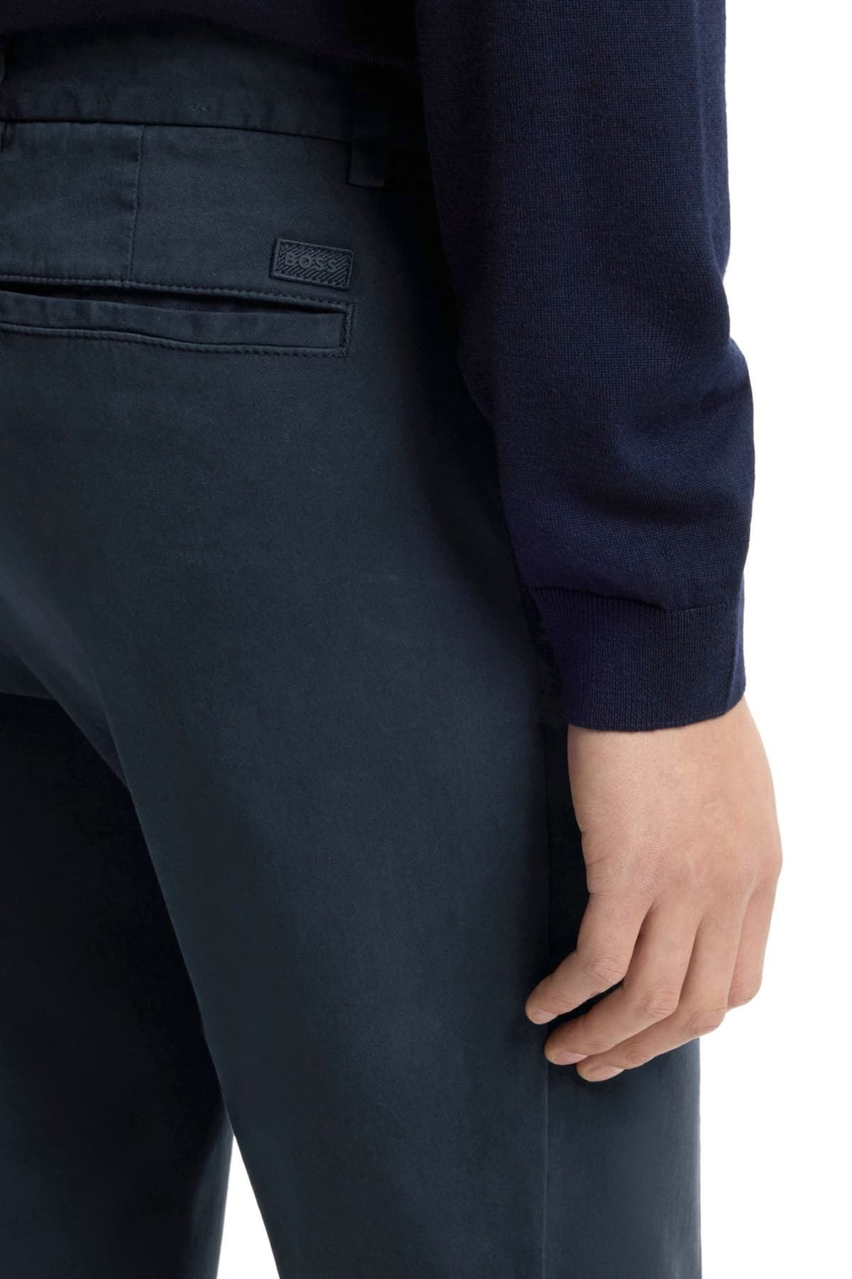 BOSS ΠΑΝΤΕΛΟΝΙ CHINO SLIM FIT HIGH MOTION H-KAITON1 ΜΠΛΕ