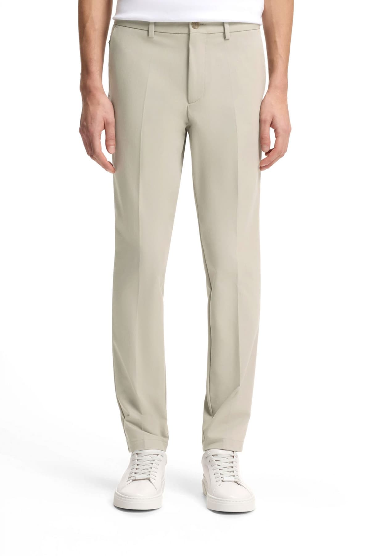 BOSS ΠΑΝΤΕΛΟΝΙ CHINO SLIM FIT P-KAITON1-ZIP ΜΠΕΖ