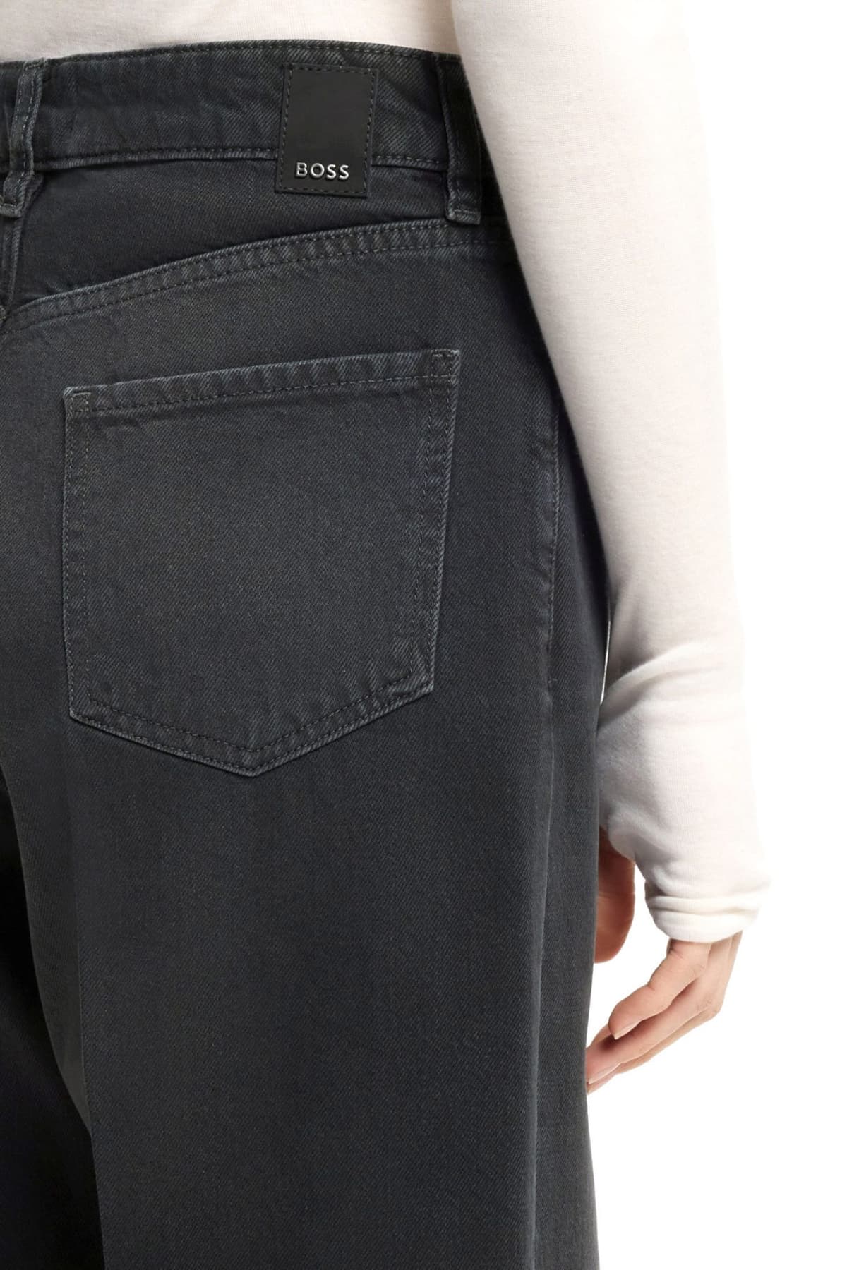 BOSS ΠΑΝΤΕΛΟΝΙ JEANS CROSSROAD-BF ΜΑΥΡΟ