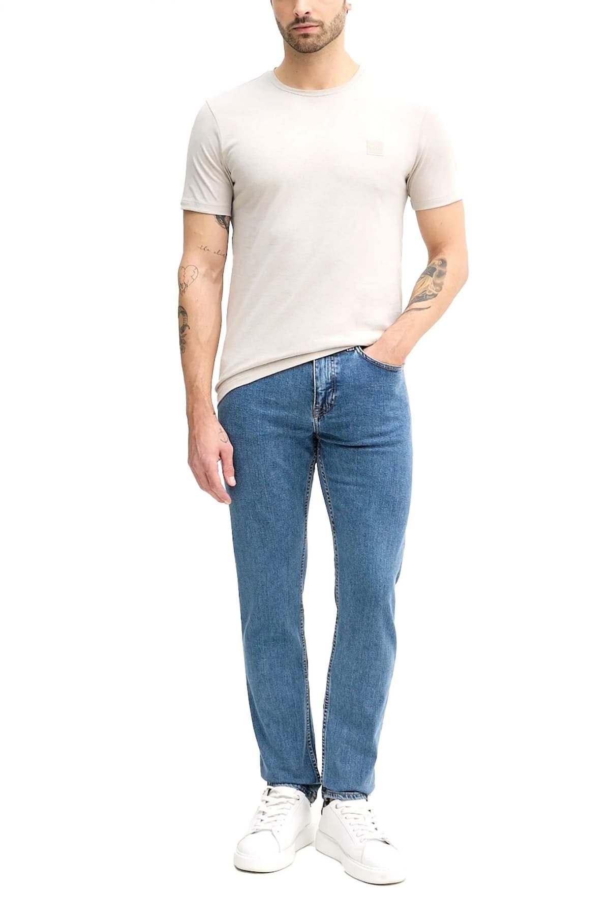 BOSS CASUAL ΠΑΝΤΕΛΟΝΙ JEANS DELAWARE BO START SLIM ΜΠΛΕ