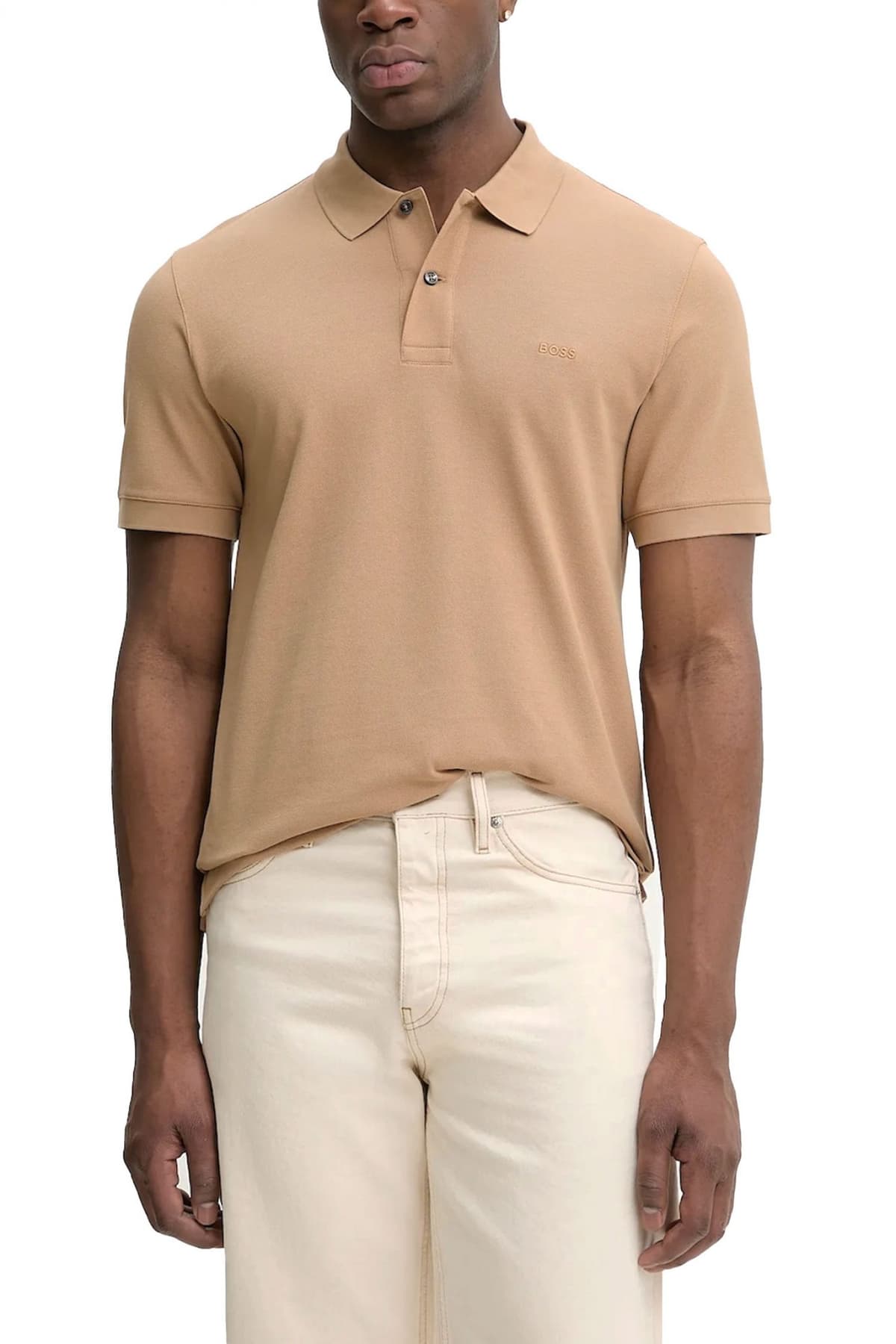 BOSS POLO REGULAR FIT PALLAS ΜΠΕΖ